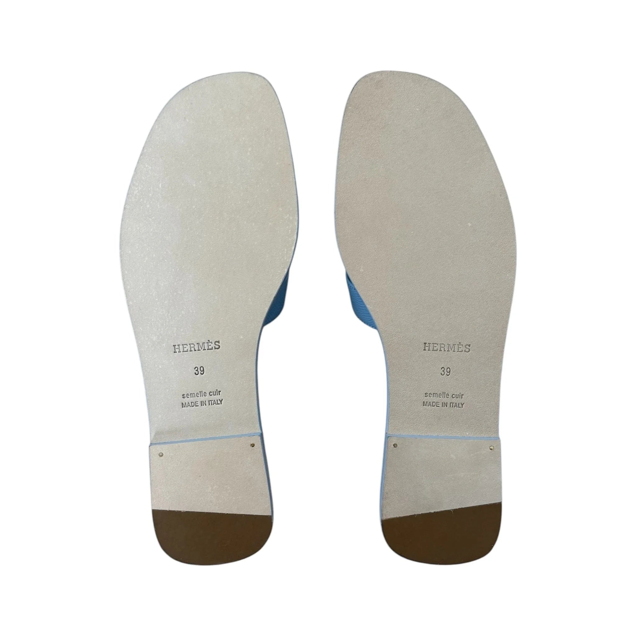 Hermes Oran Sandal Gris Antarctique (Blue) 39 UK 6 HERMES