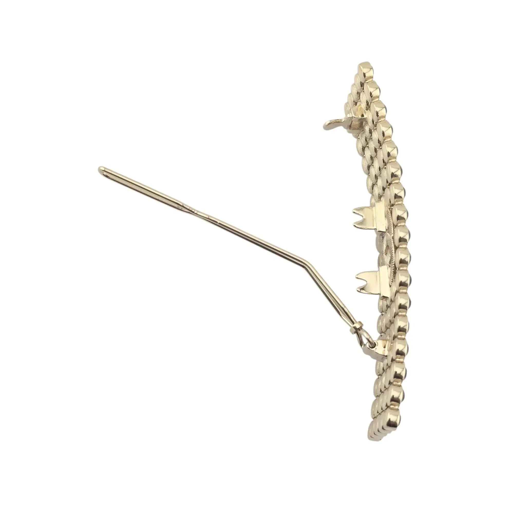 Chanel CC Black Strass Crystal Hair Barrette Clip B23 CHANEL