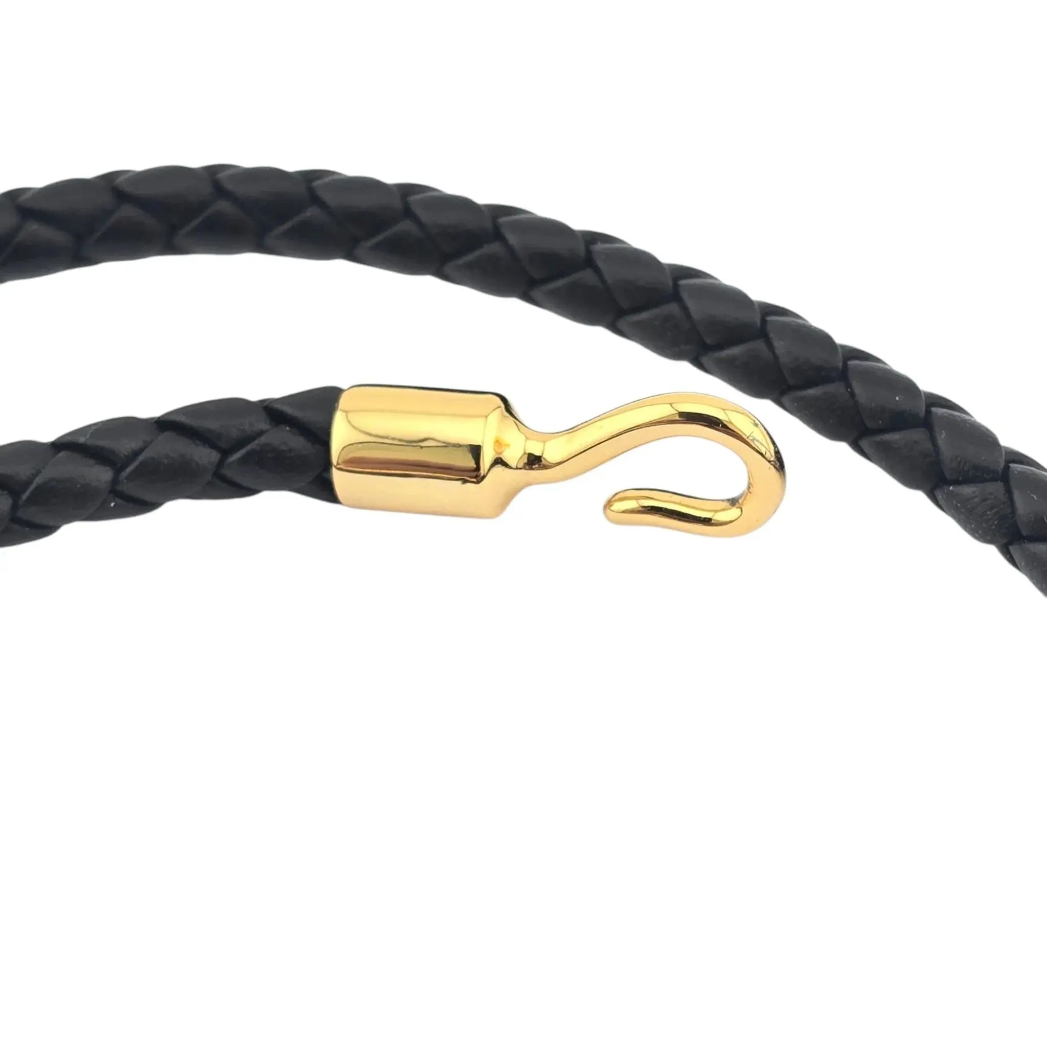 Hermès Roulis Double Tour Black (Noir) Gold - T2 BIJOUX HEAVEN