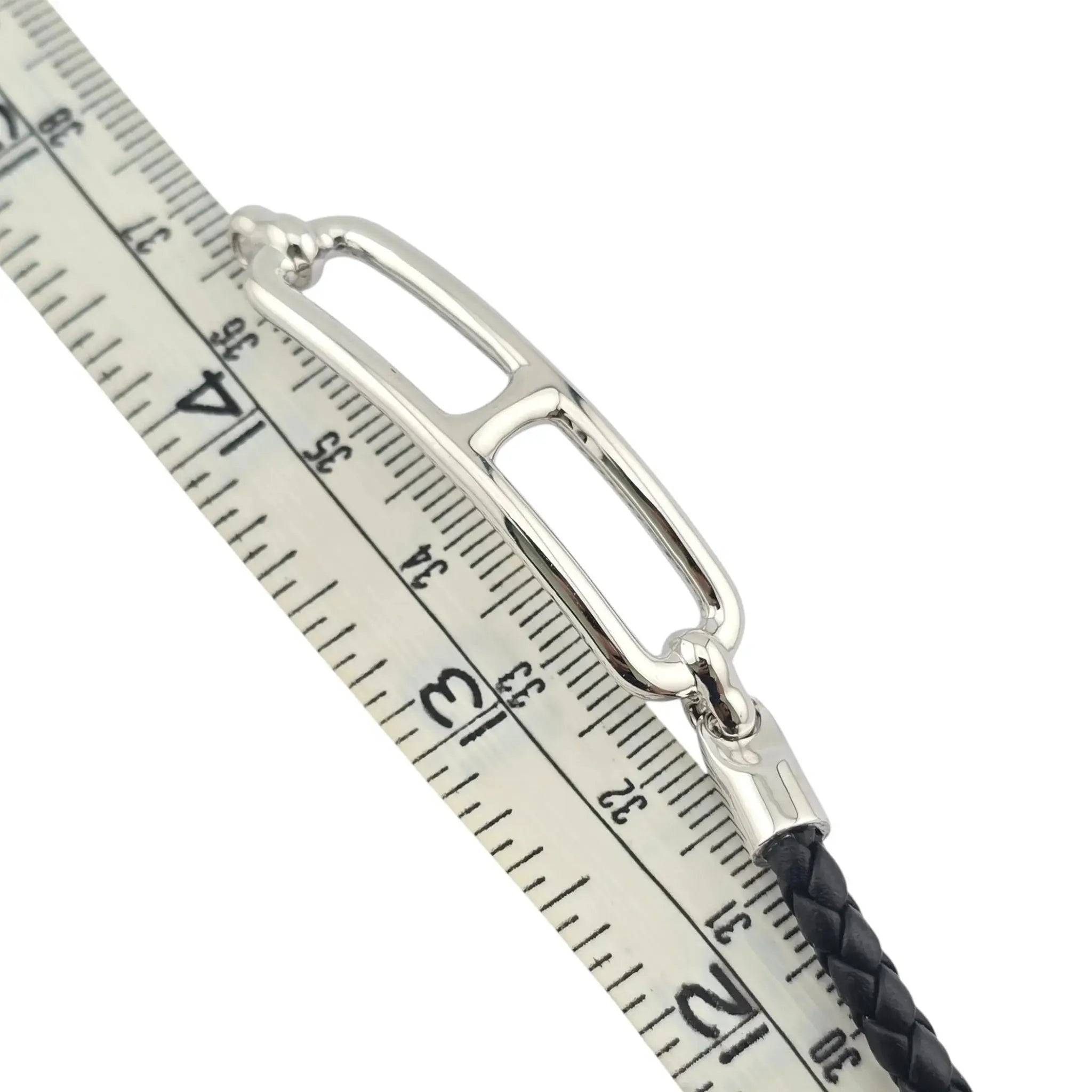 Hermès Roulis Double Tour Black (Noir) Silver - T2 HERMES