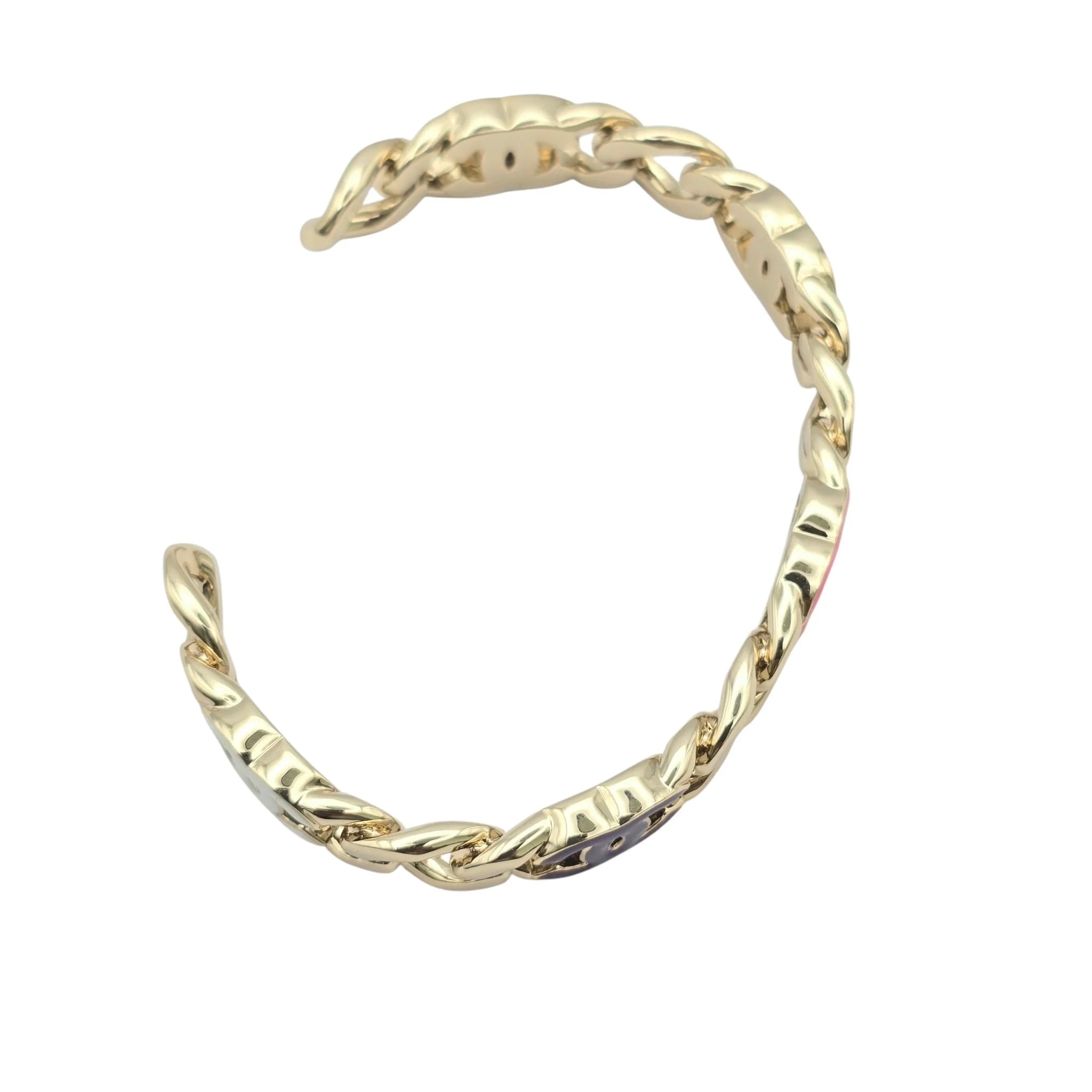 Chanel CC Enamel Chain Multicolour Cuff CHANEL