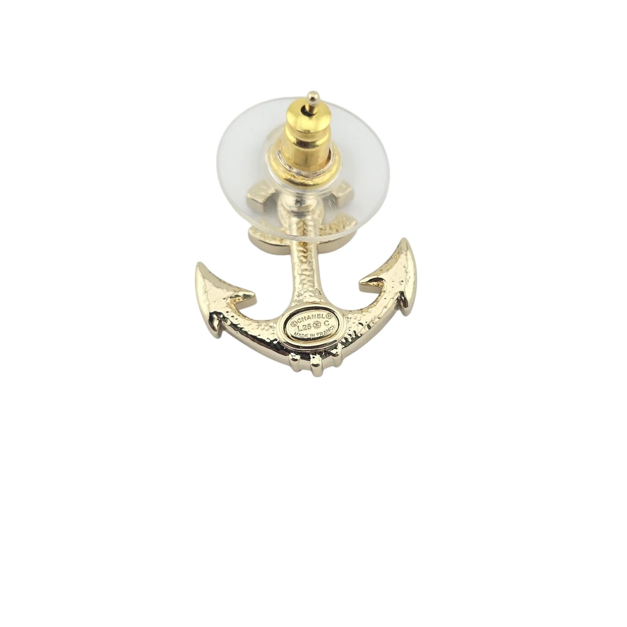 Chanel CC Crystal Anchor Stud Earrings 2025 CHANEL