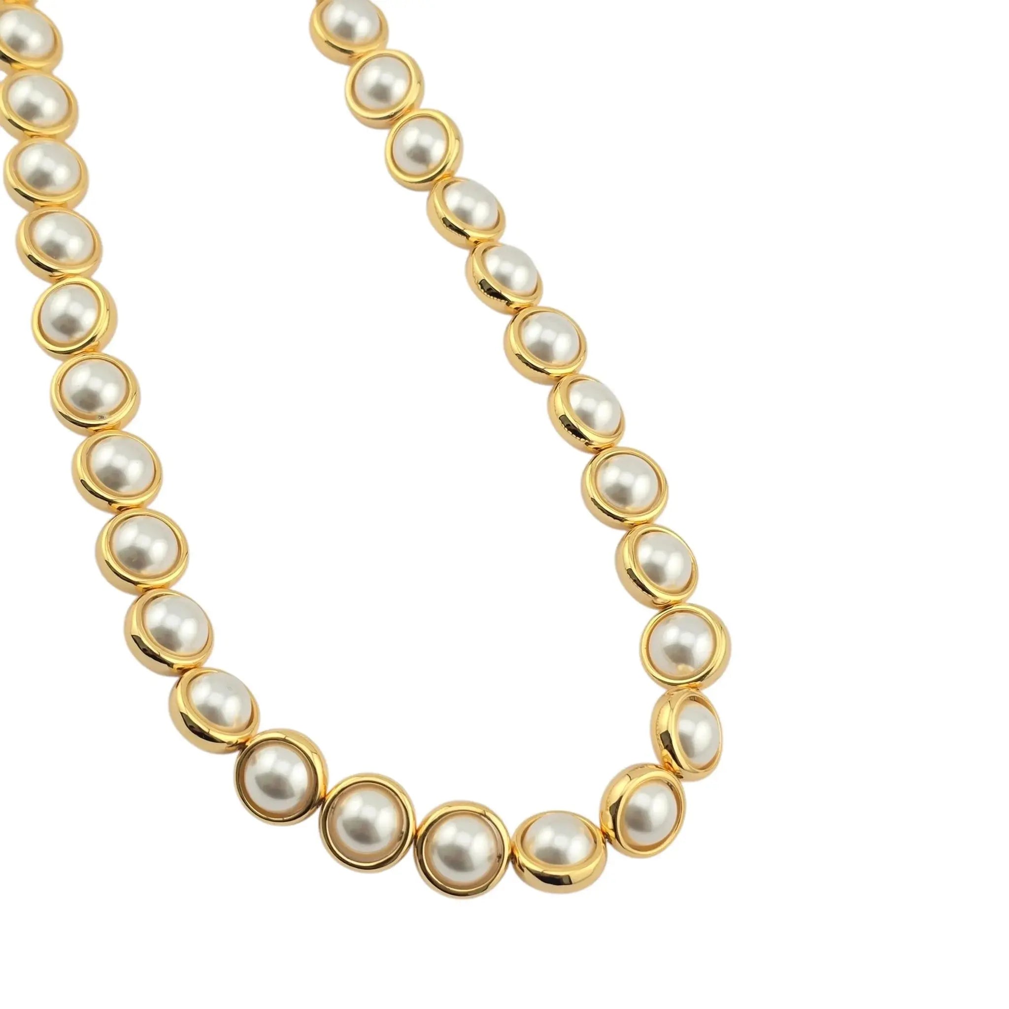 Chanel CC Long Gold Faux Pearl Necklace 2024 CHANEL