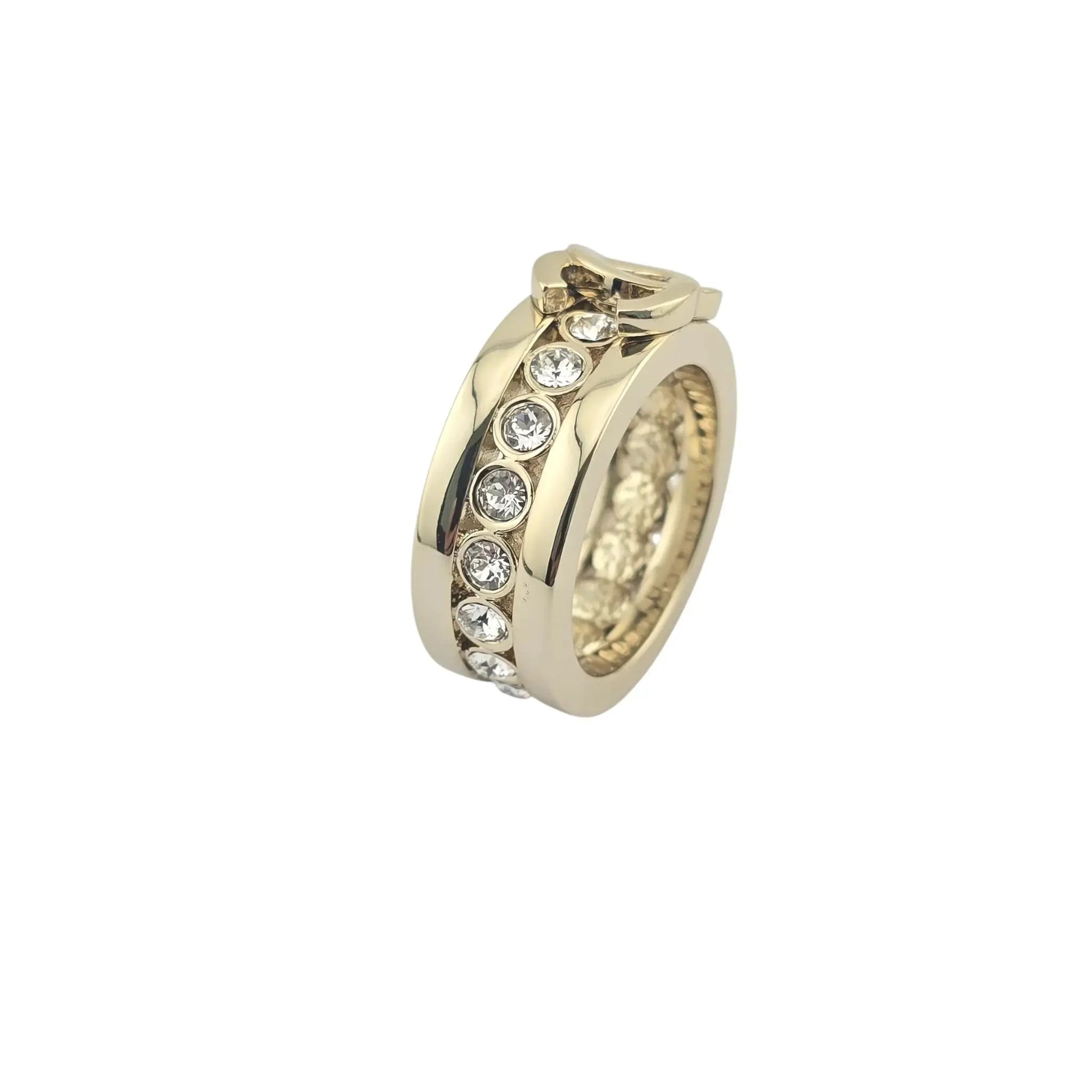 Chanel CC Gold Crystal Ring 2023 CHANEL