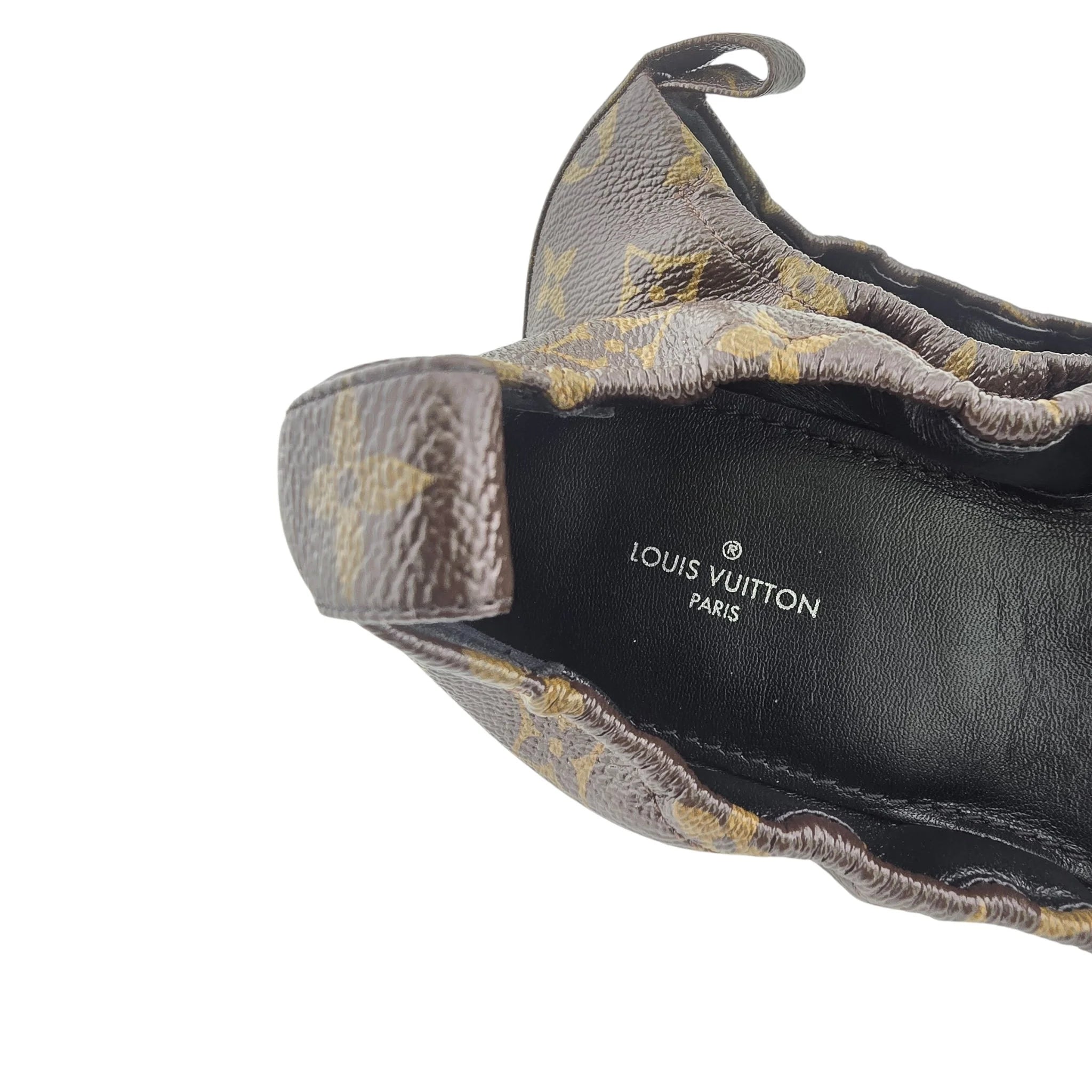 Louis Vuitton LV Brown Canvas Monogram Ballet Flats 39 LOUIS VUITTON