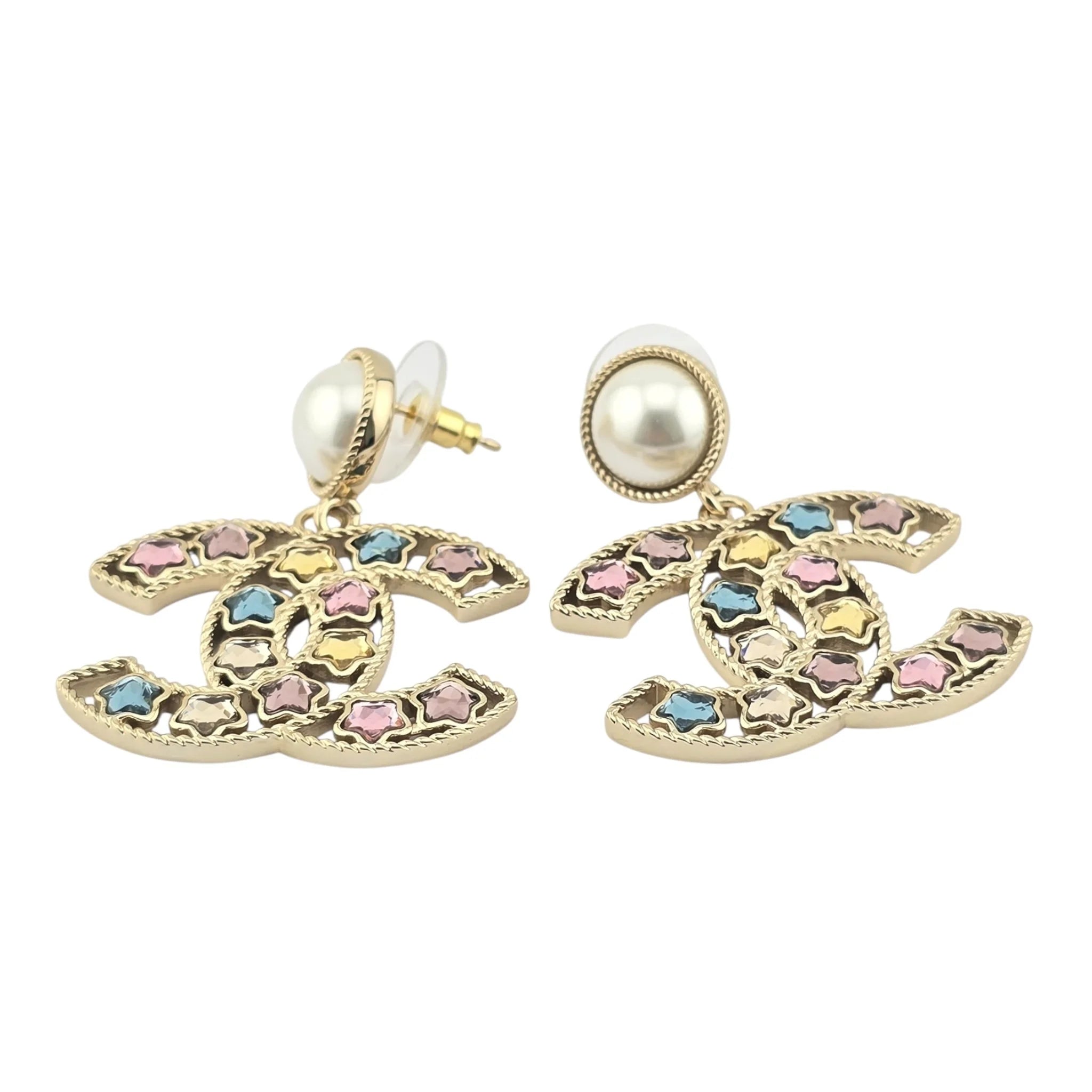 Chanel CC Multicoloured Drop Earrings 2025 CHANEL