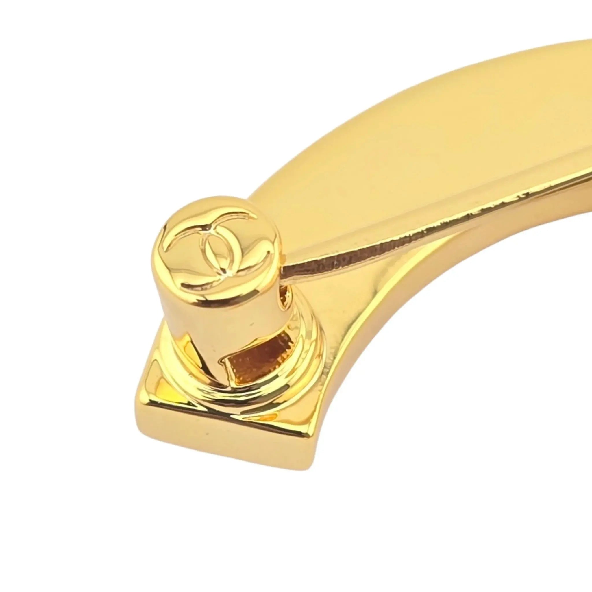 Chanel CC Metal Paris Button Large Brooch Gold 2020 CHANEL