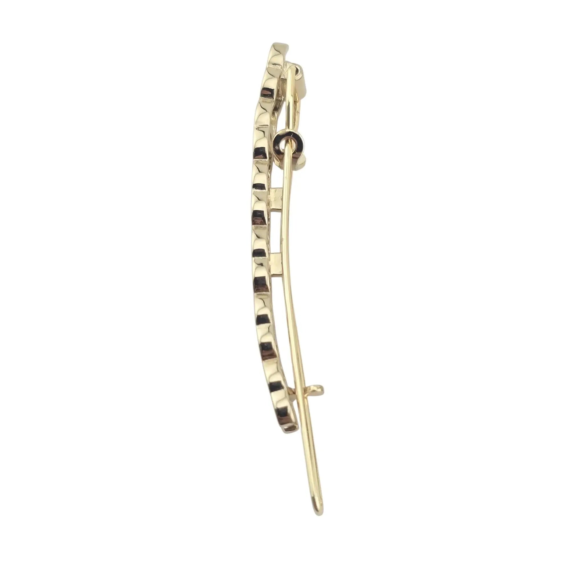 Chanel CC Metal Hair Clip Barrette Gold 2021 CHANEL