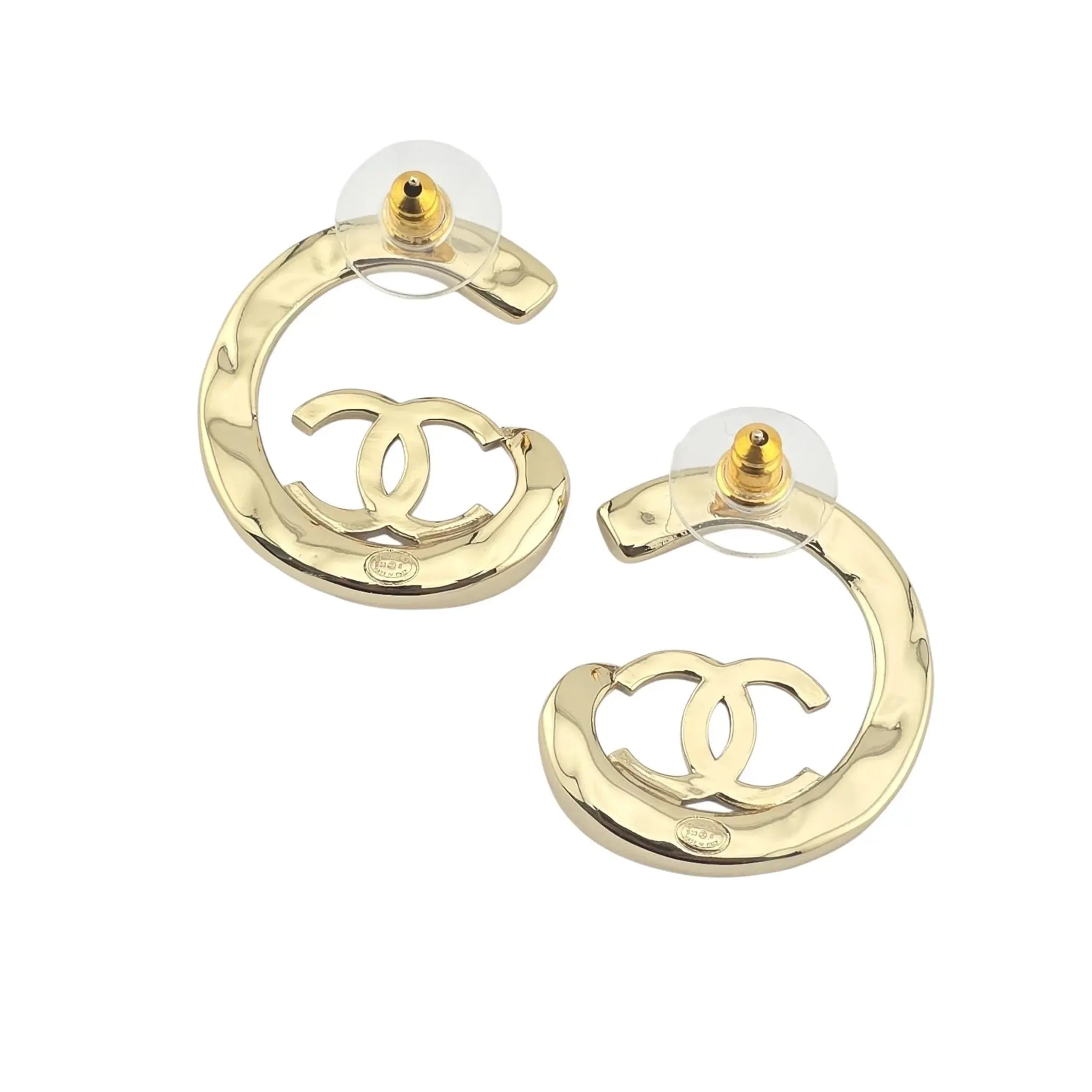 Chanel CC Crystal Gold Metal Earrings 2023 CHANEL