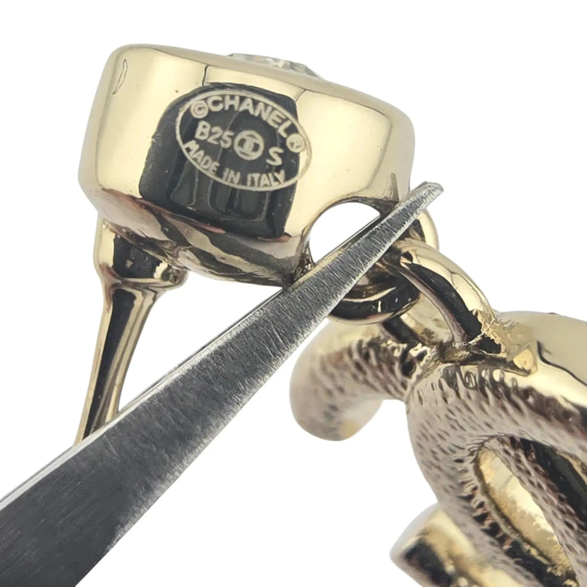 Chanel CC Gold Drop Crystal Earrings 2025 CHANEL