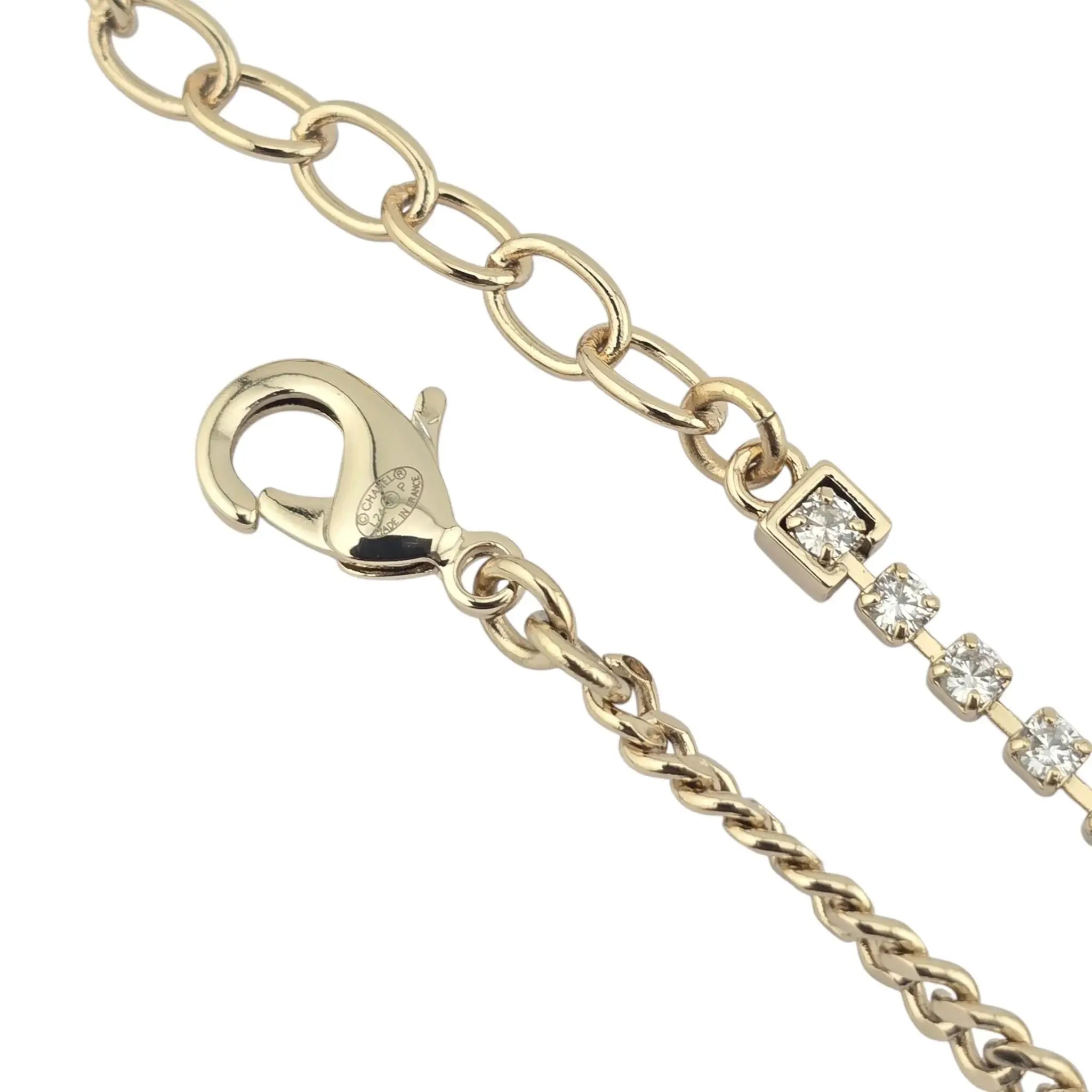 Chanel CC Gold Crystal Chain Necklace 2024 CHANEL