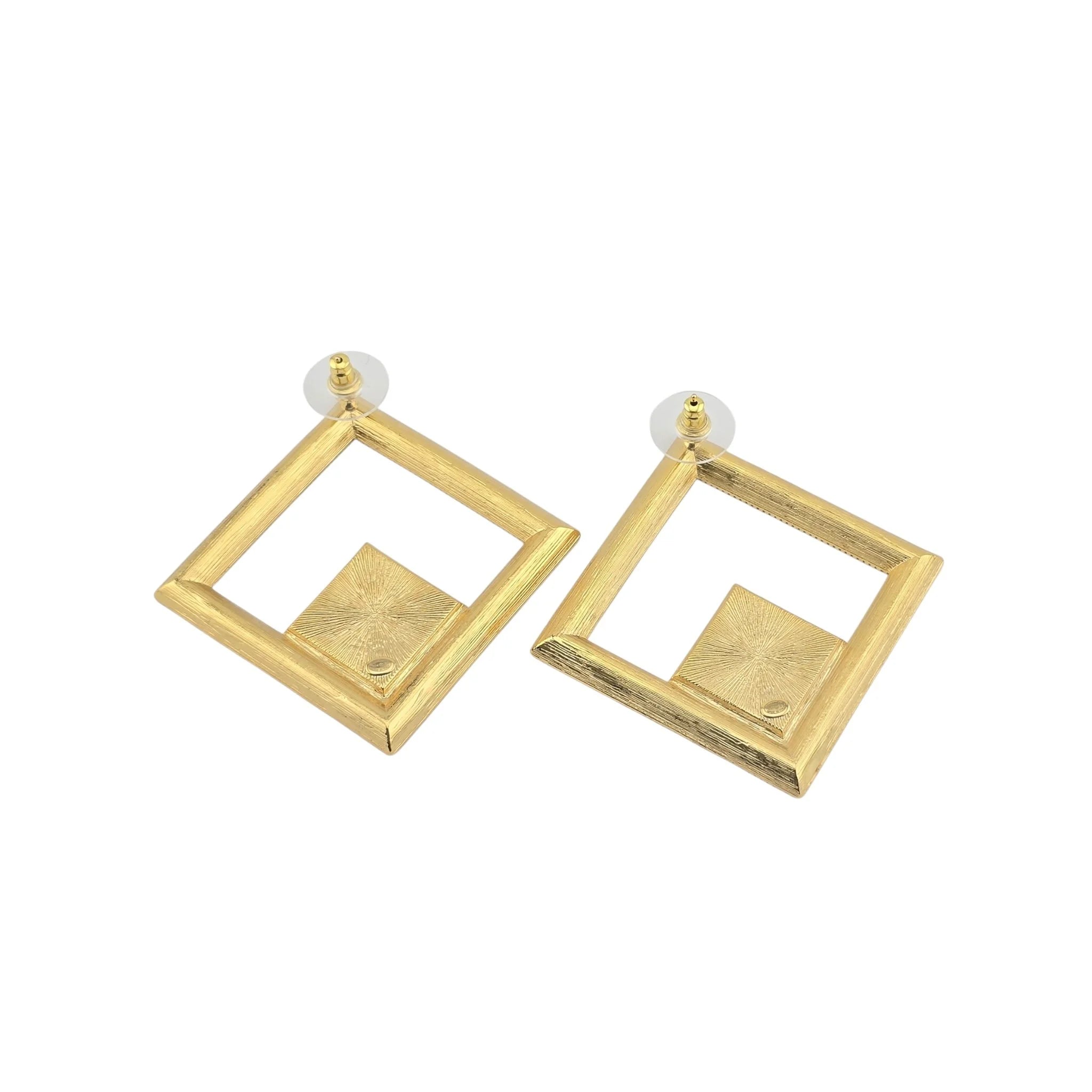 Chanel CC SS24 Crystal Square Earrings 2024 CHANEL