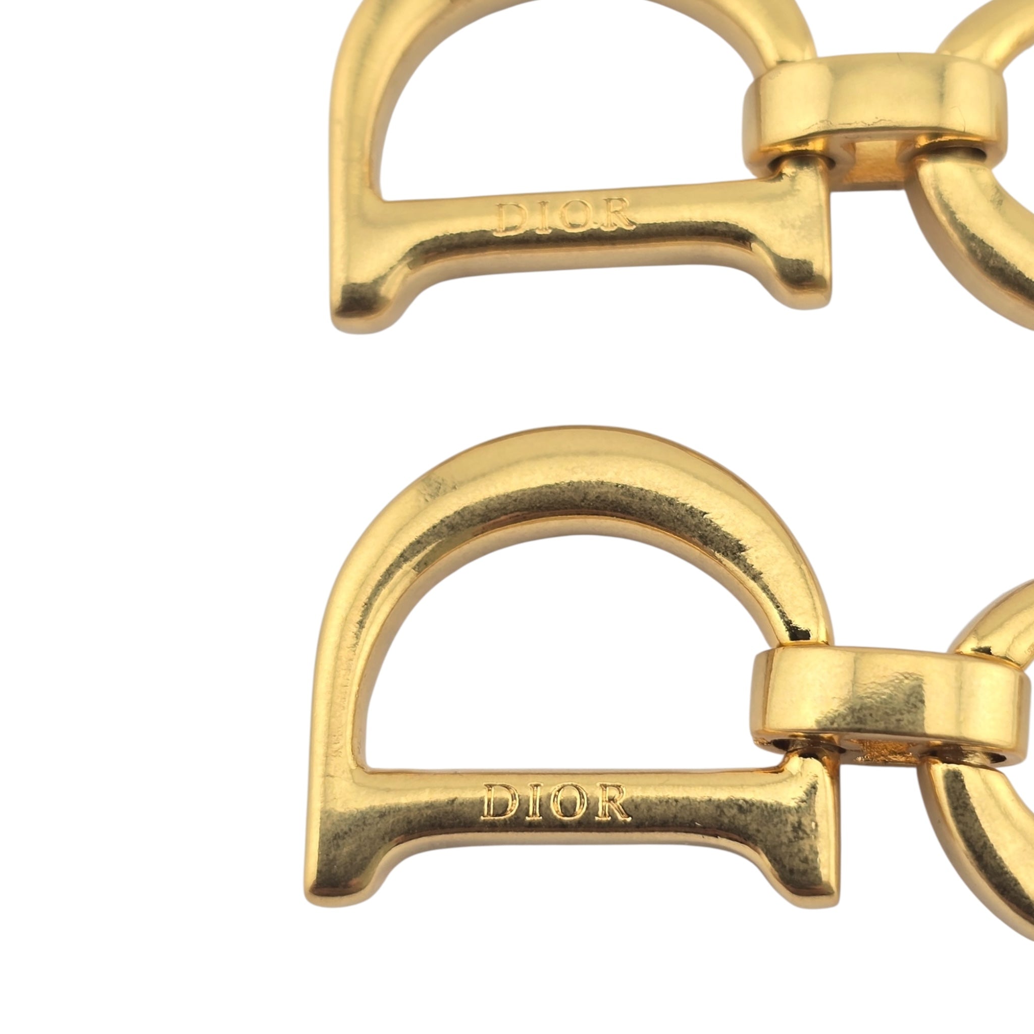 Christian Dior CD Saddle Gold Earrings DIOR