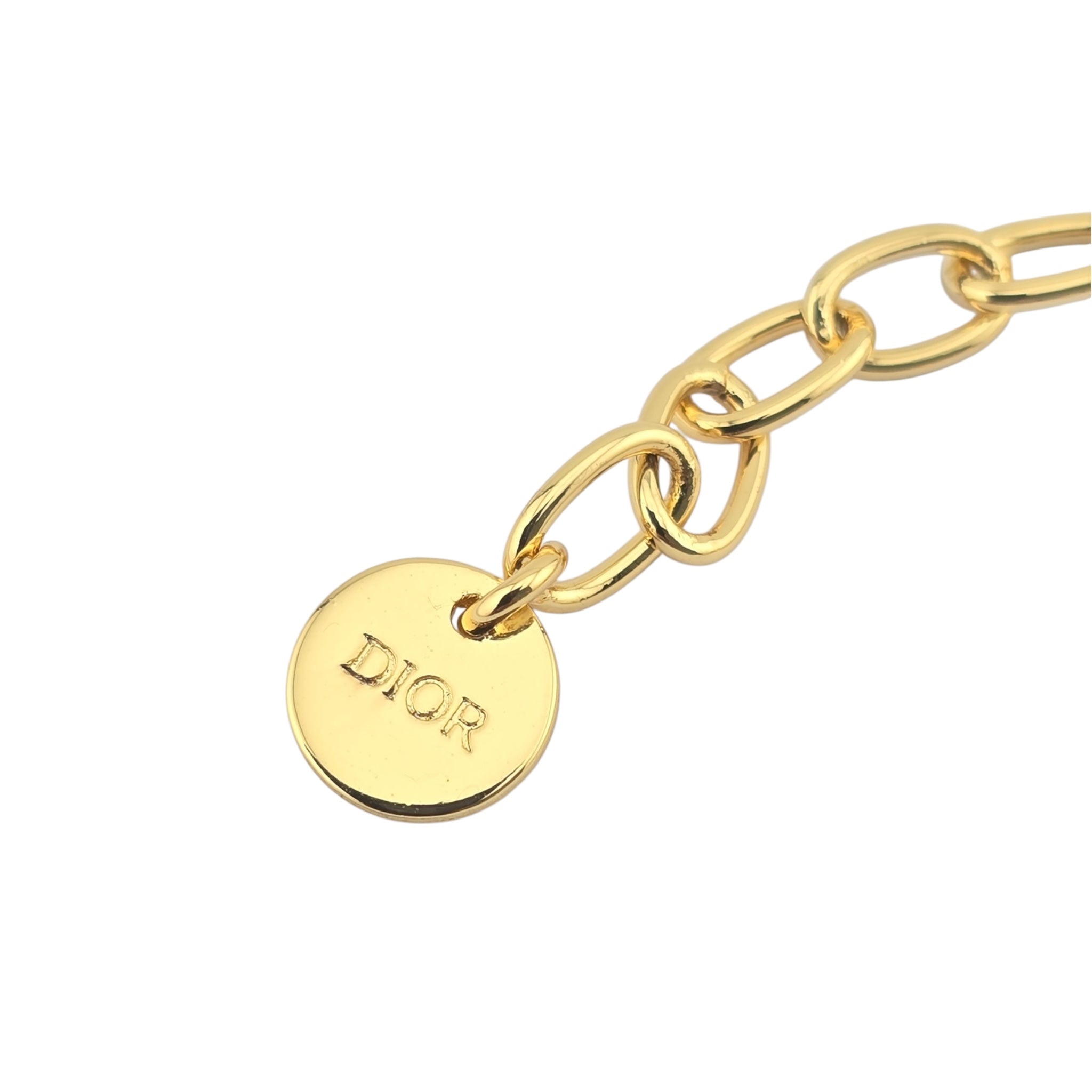 Christian Dior Metal Crystal Dio(r)evolution Choker Necklace Gold DIOR