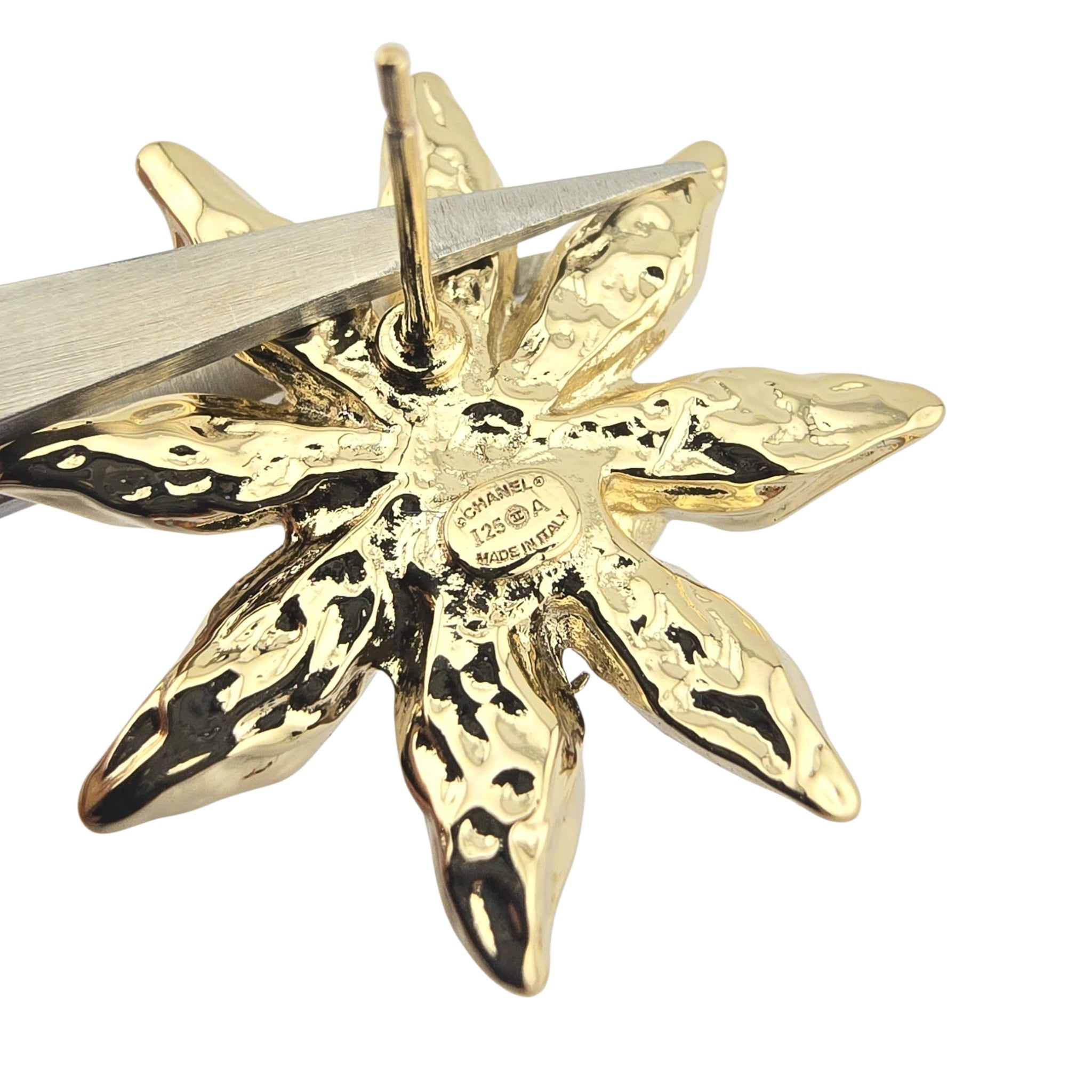 Chanel CC Gold Petal Earrings 2025 CHANEL
