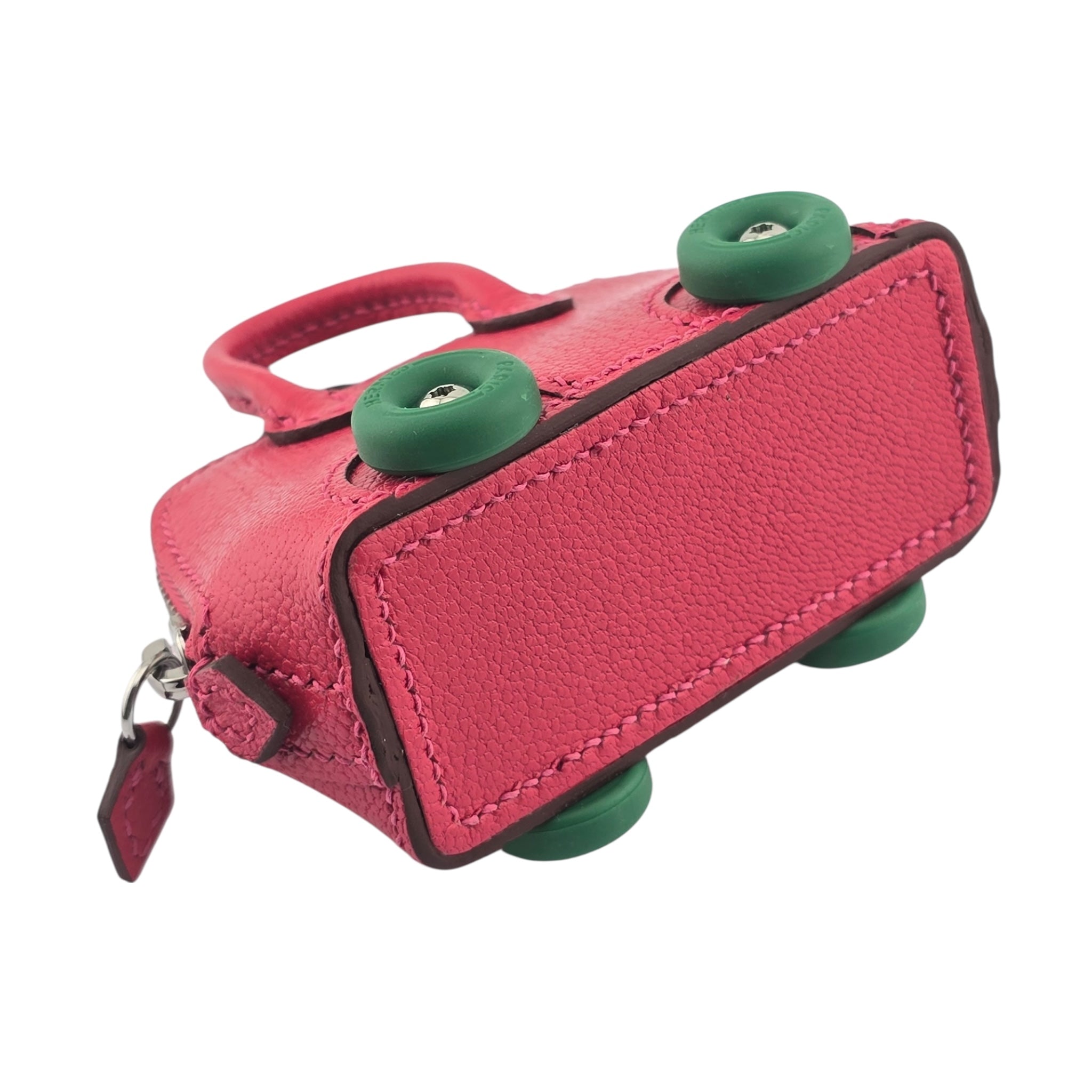 Hermes Bolide On Wheels Bag Charm Rose Extreme HERMES