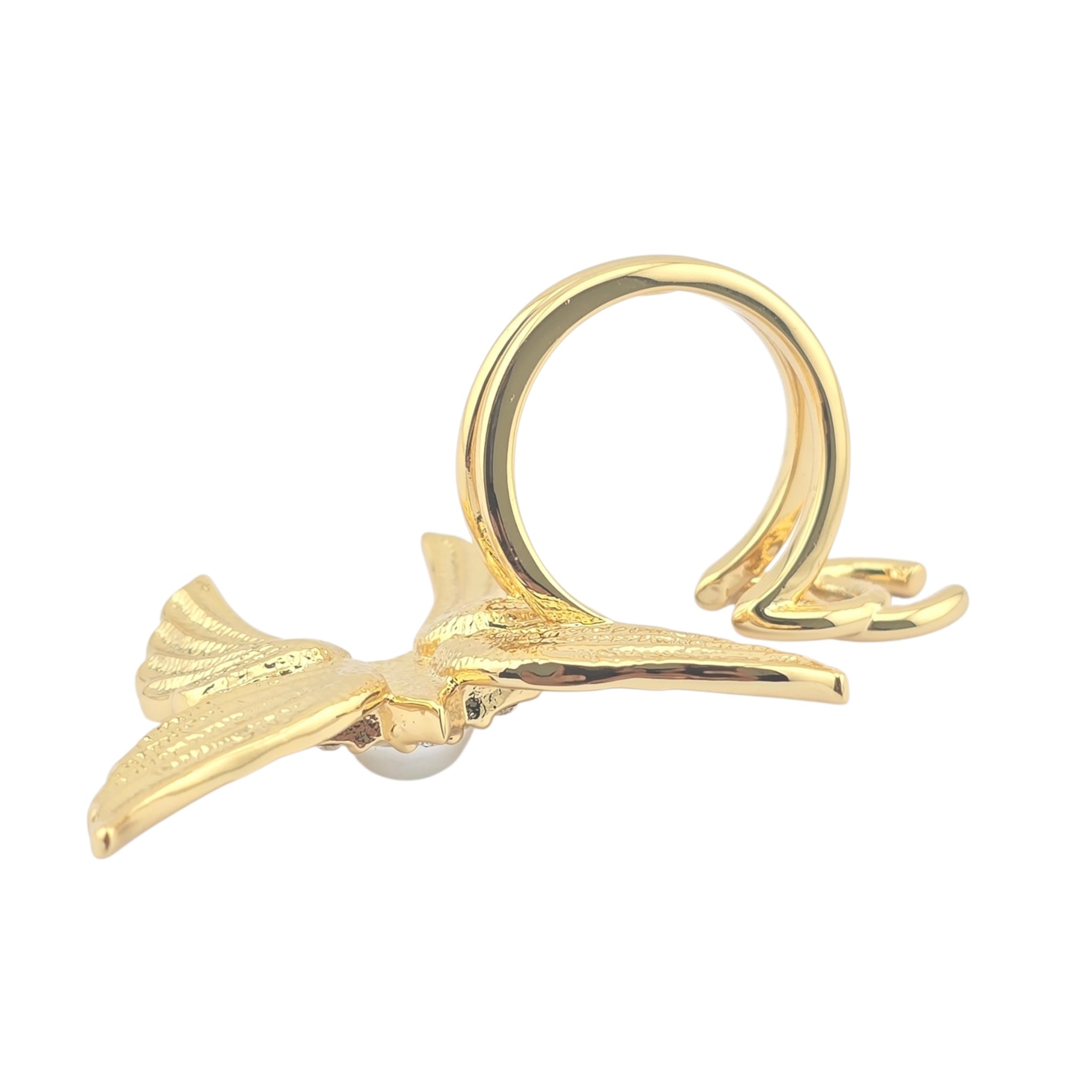Chanel CC Wings Gold Ring 2024
