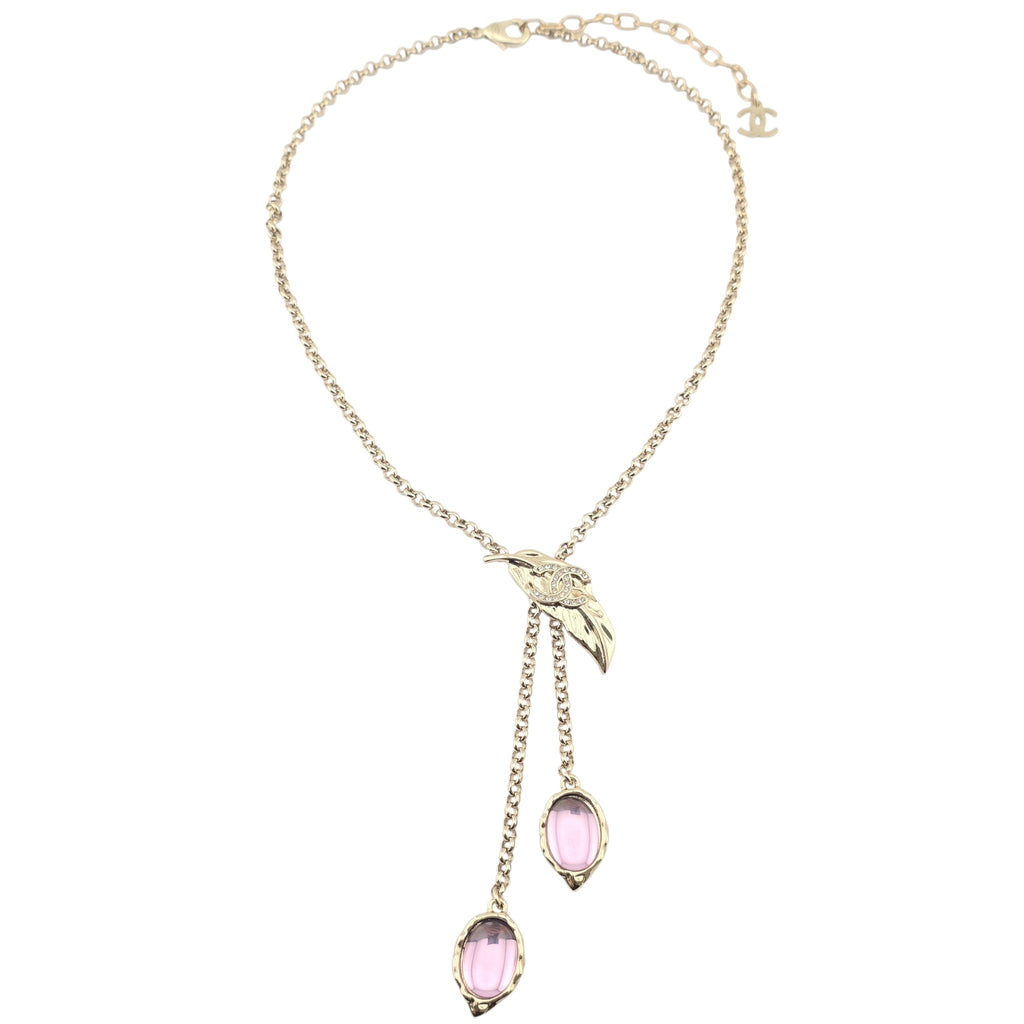 Chanel CC Gold Leaf Necklace 2025