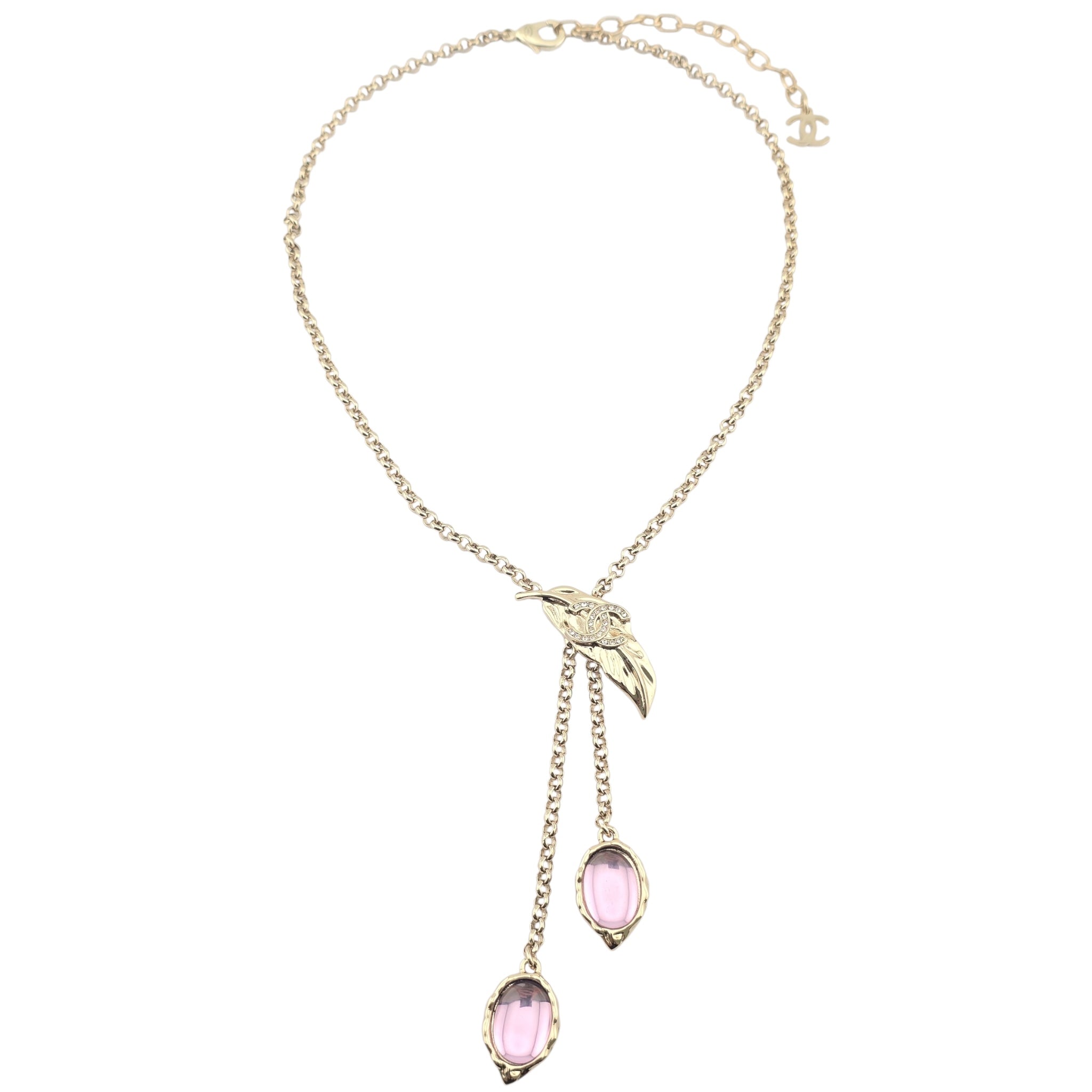 Chanel CC Gold Leaf Necklace 2025