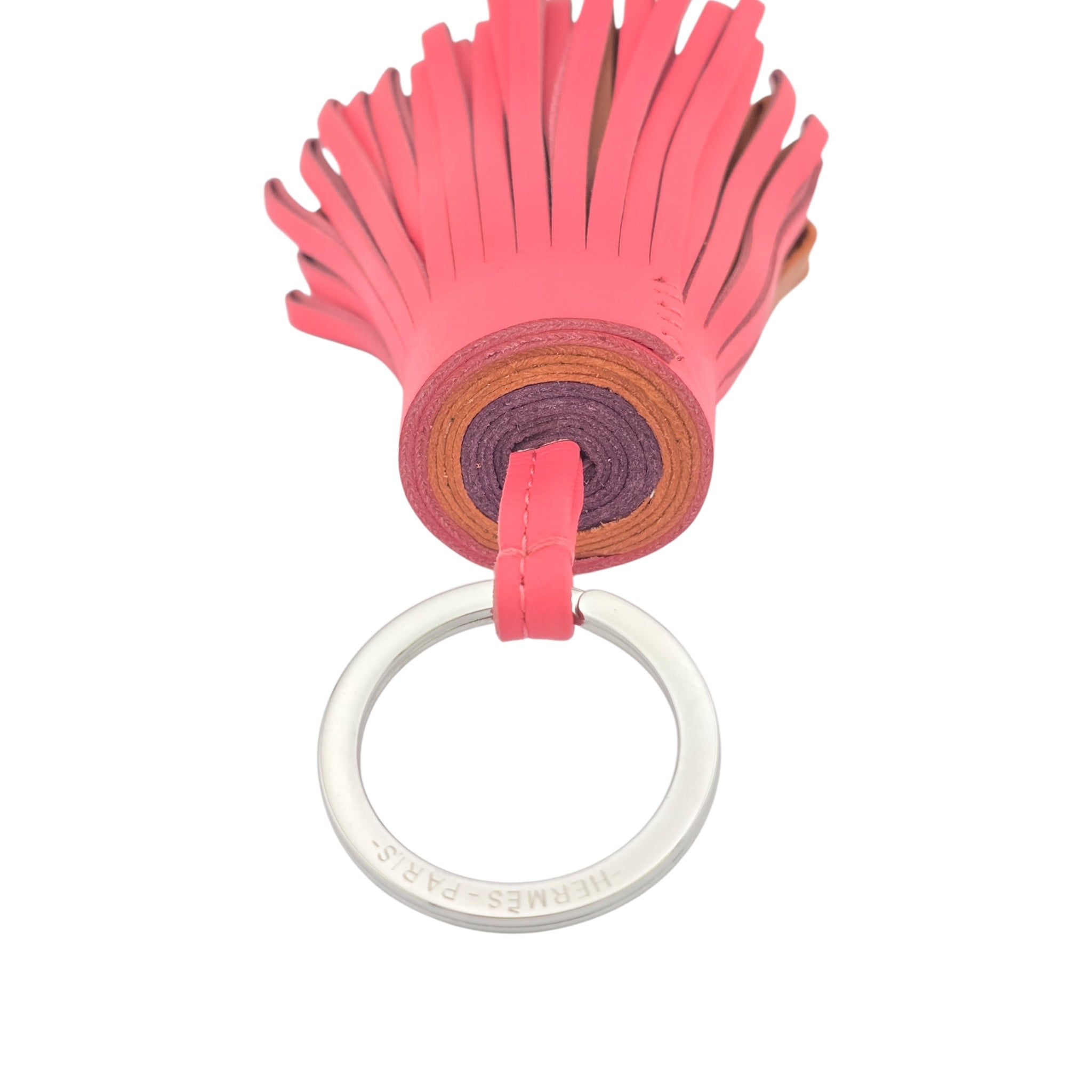 Hermes Carmen Key Ring Rose Azalee HERMES