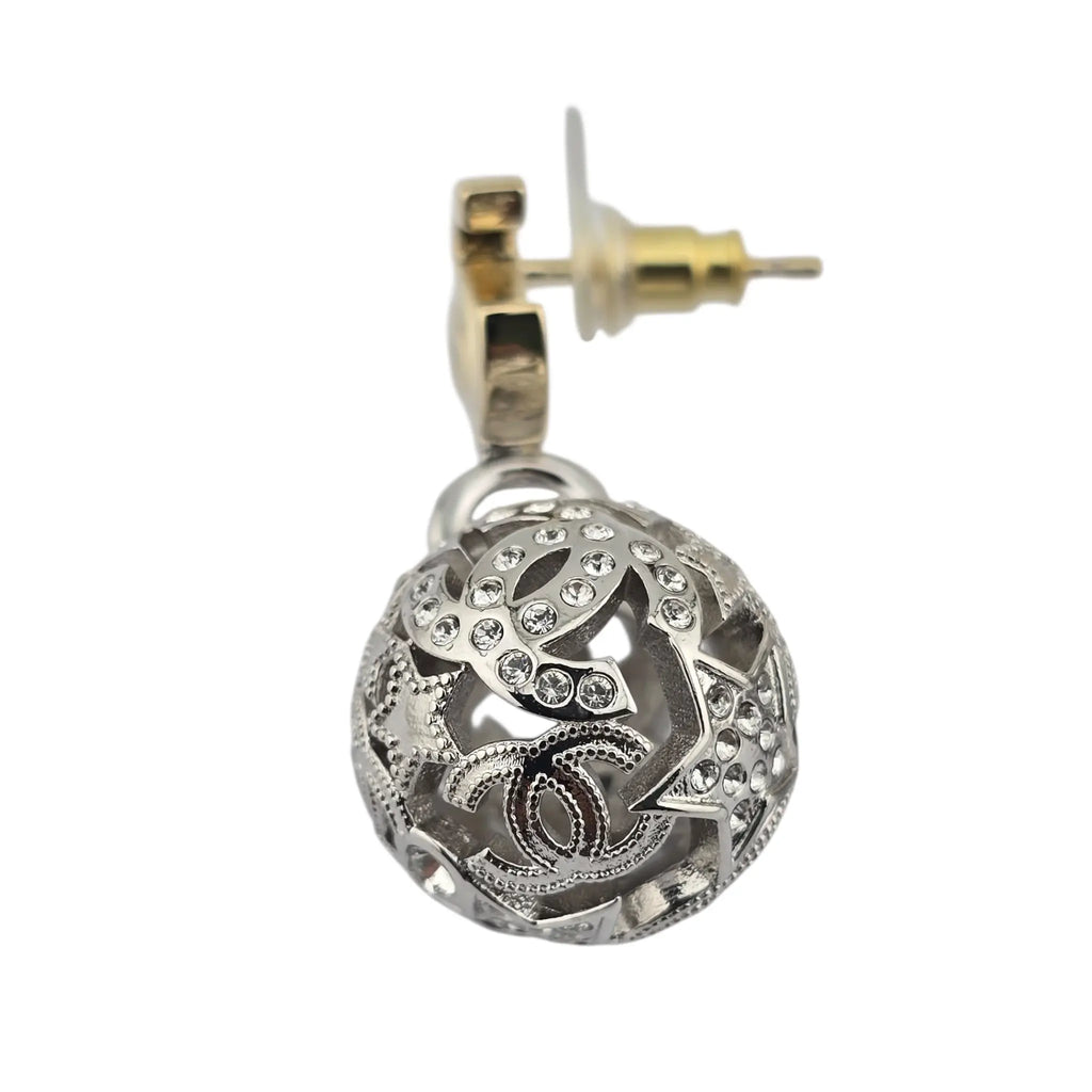 Chanel CC Gold / Silver Ball Earrings 2025 CHANEL
