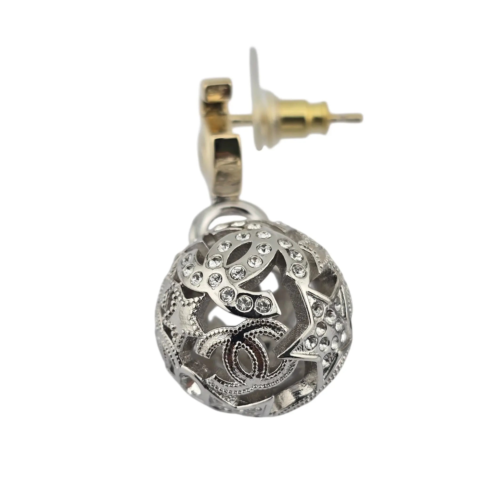 Chanel CC Gold / Silver Ball Earrings 2025 CHANEL