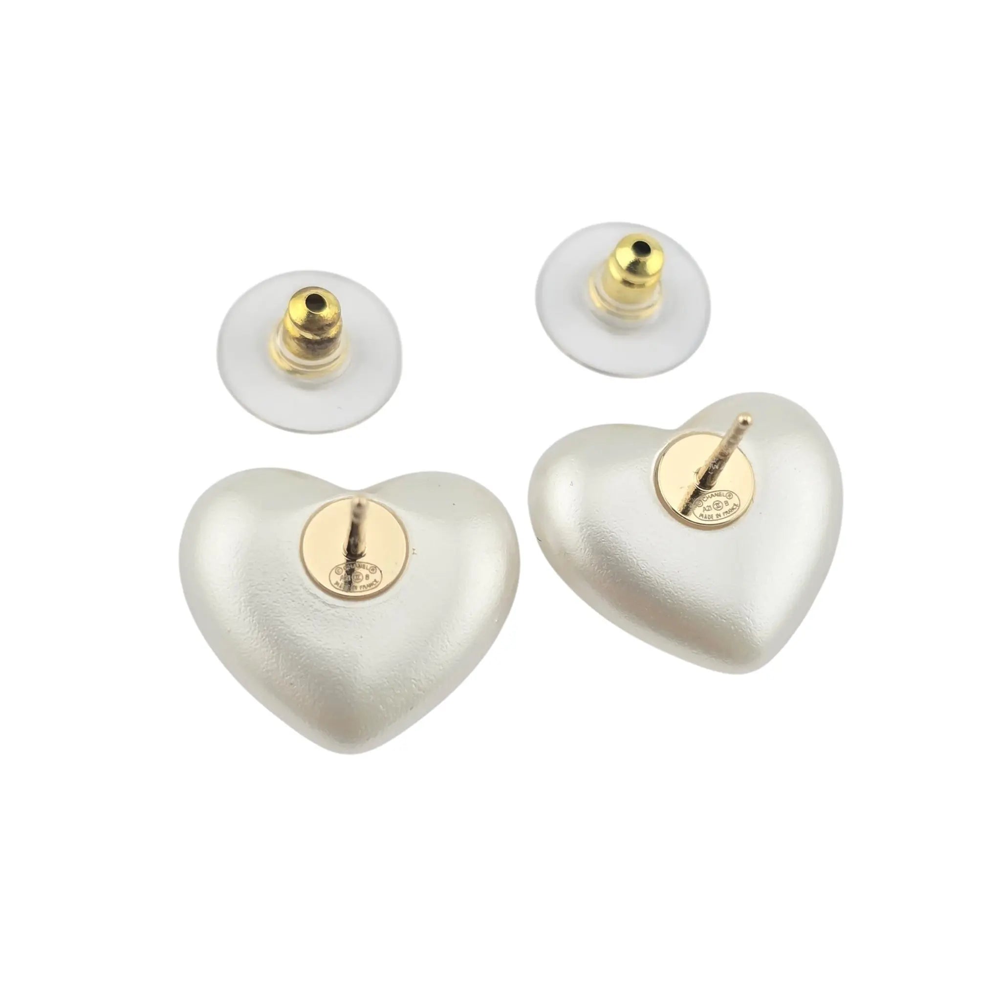 Chanel CC Heart Faux Pearl Earrings 2021 CHANEL