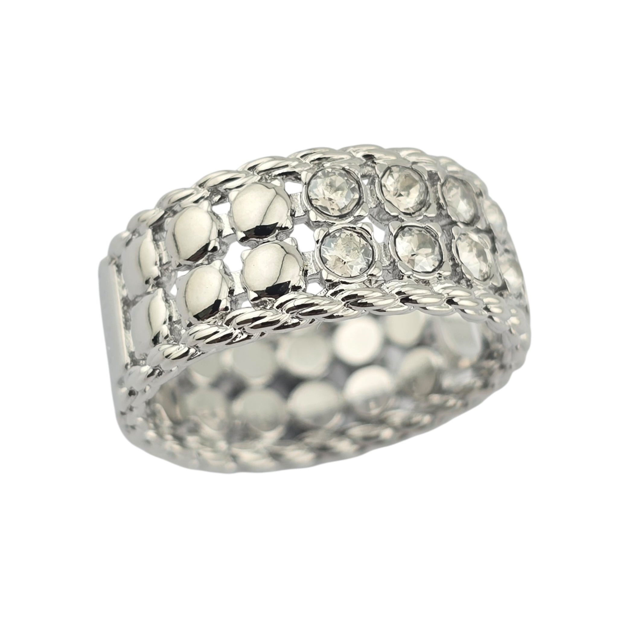 Christian Dior CD Crystal Silver Ring