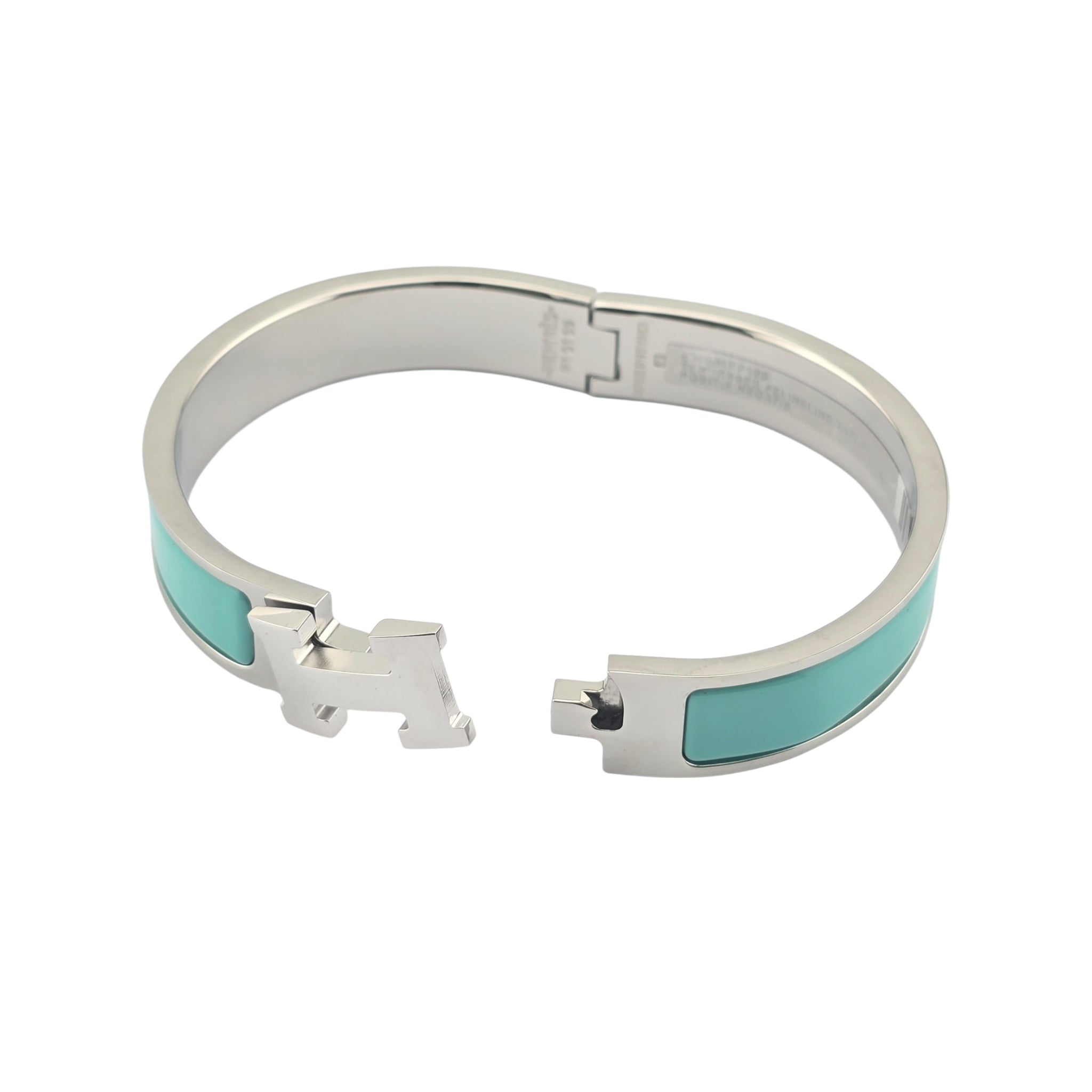 Hermes Clic H Bracelet Lagon Palladium GM