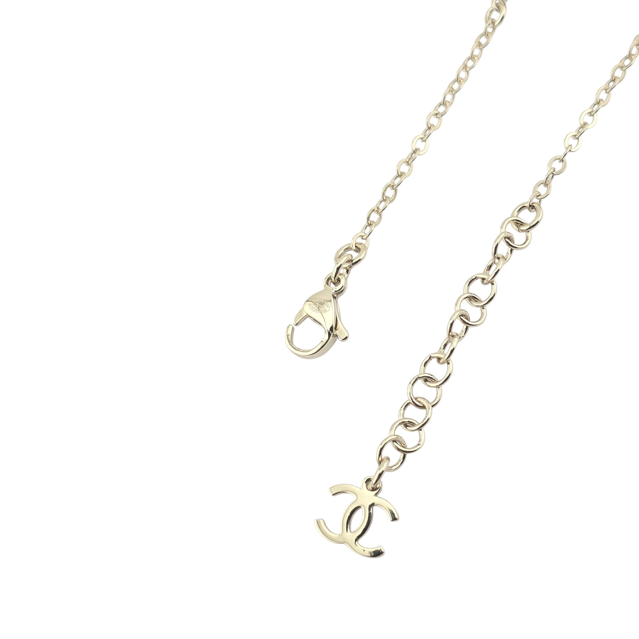 Chanel CC Gold Black Crystal Bracelet