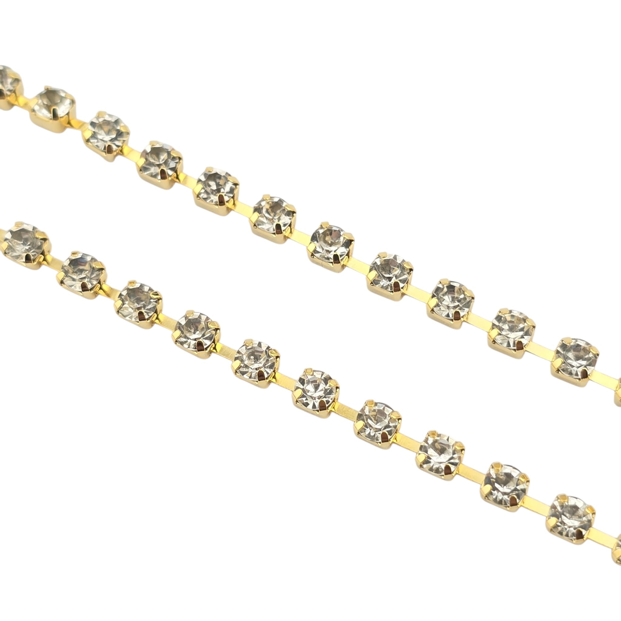 Christian Dior Crystal Gold Logo Necklace