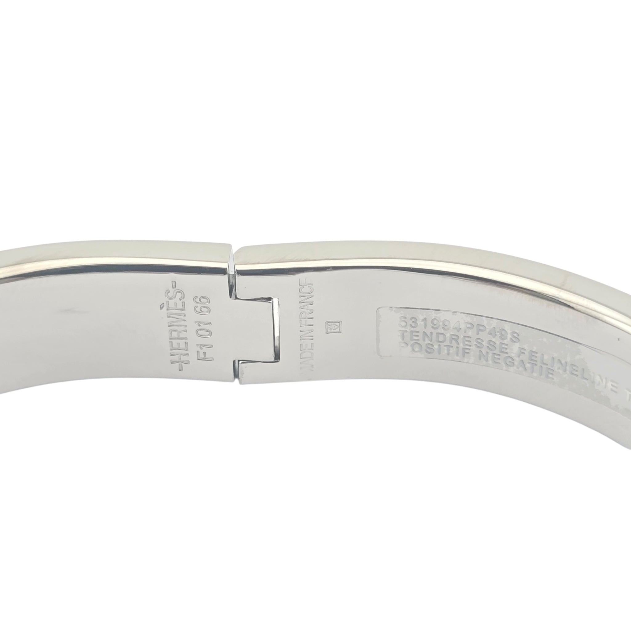 Hermes Clic H Bracelet Purple Lilas Palladium GM