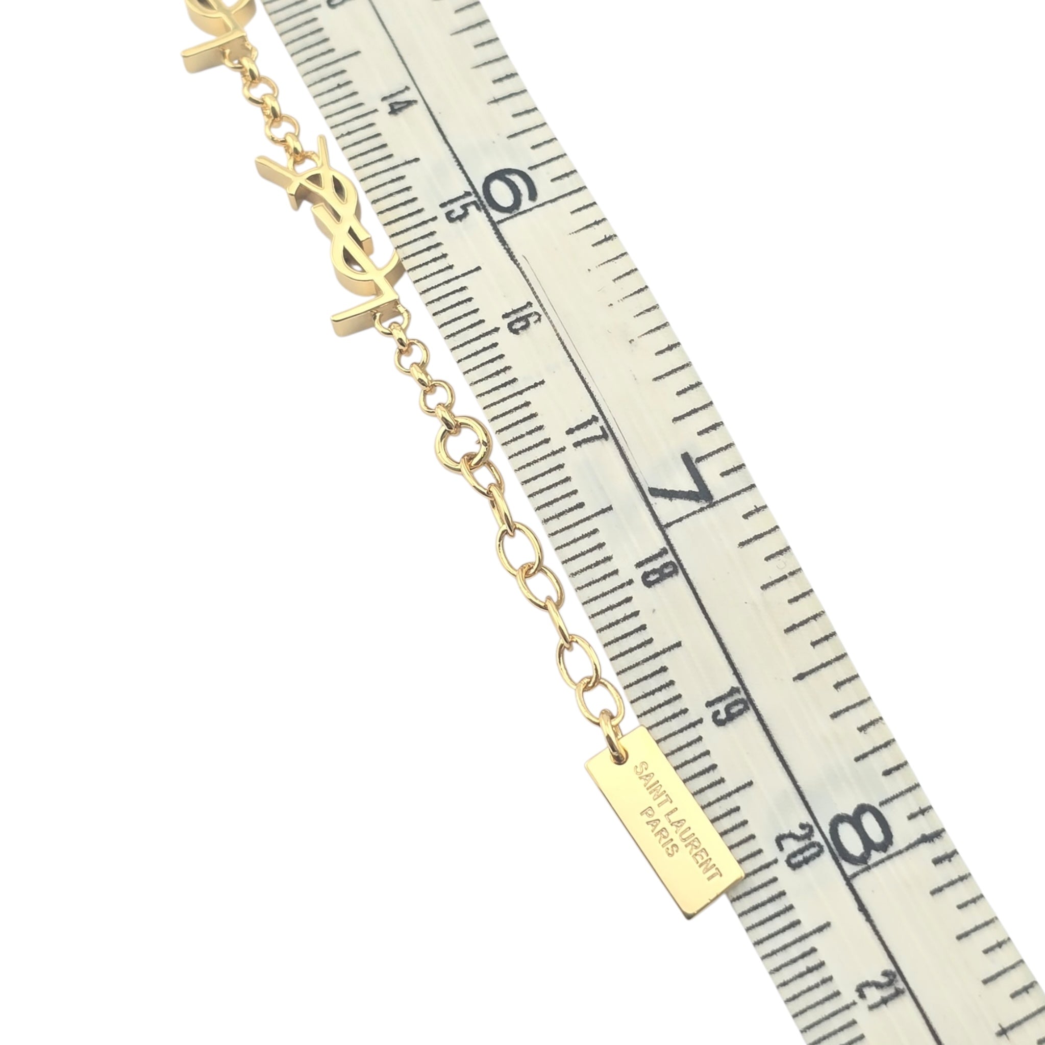 Saint Laurent YSL Cassandre Gold Metal Bracelet