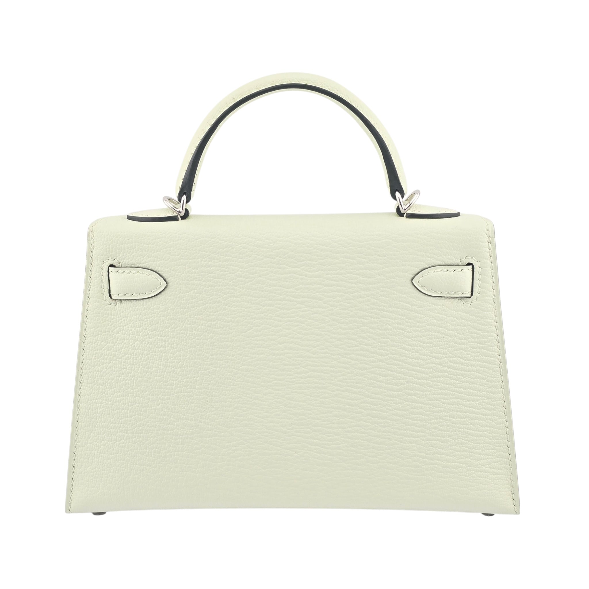 Hermes Mini Kelly II Vert Fizz Chevre Palladium Hardware Bag