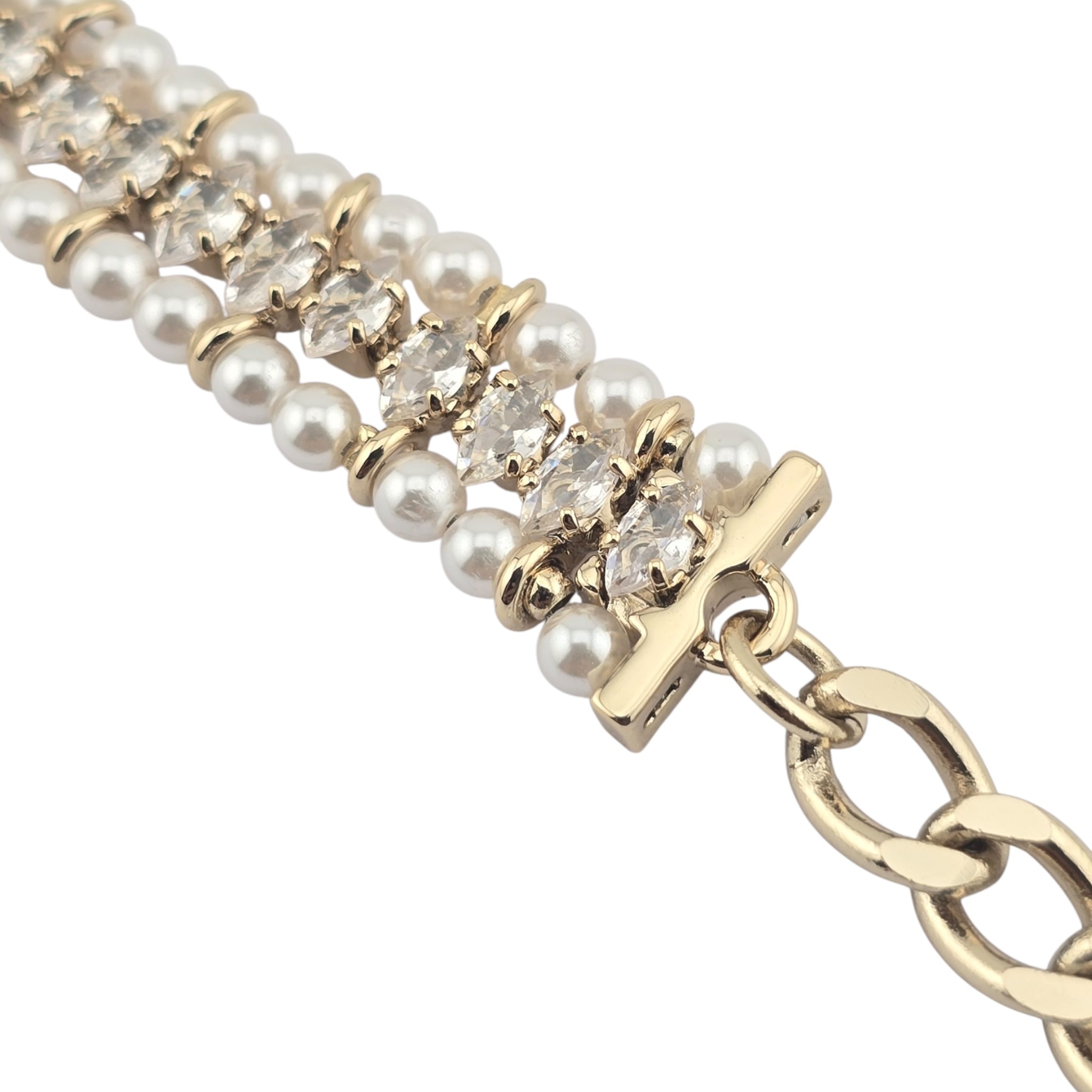 Chanel CC Faux Pearl Crystal Choker 2022