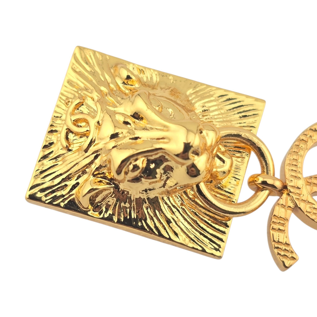 Chanel Gold Lion Chain Brooch 2022 CHANEL