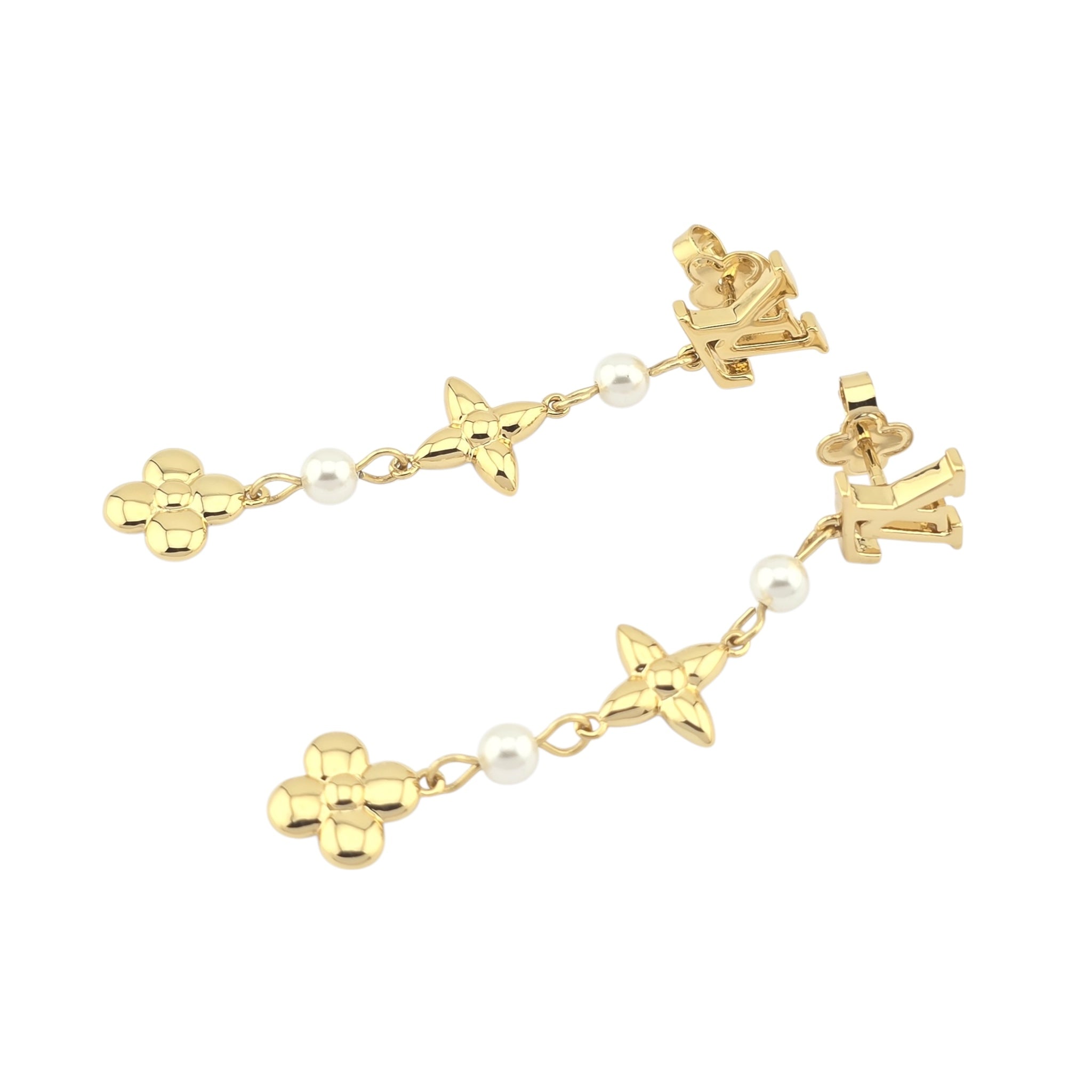 Louis Vuitton LV Louisa Gold Earrings LOUIS VUITTON