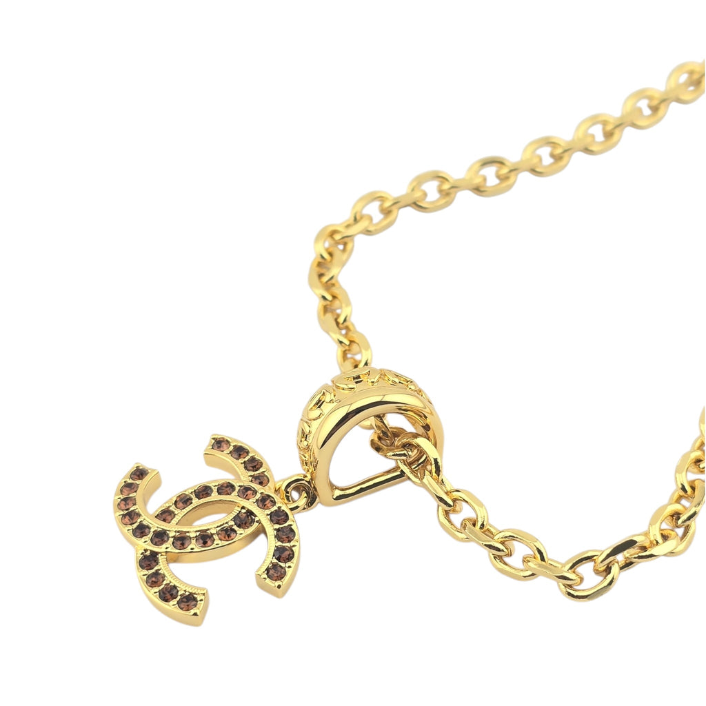 Chanel CC Gold Pendant Necklace 2025 CHANEL