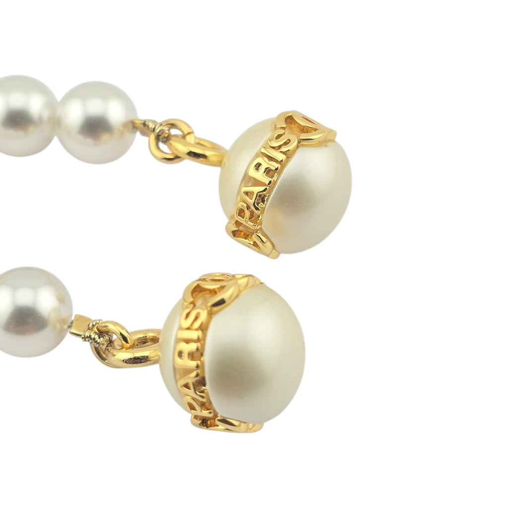 Chanel Gold Faux Pearl Dangle Earrings 2023 CHANEL
