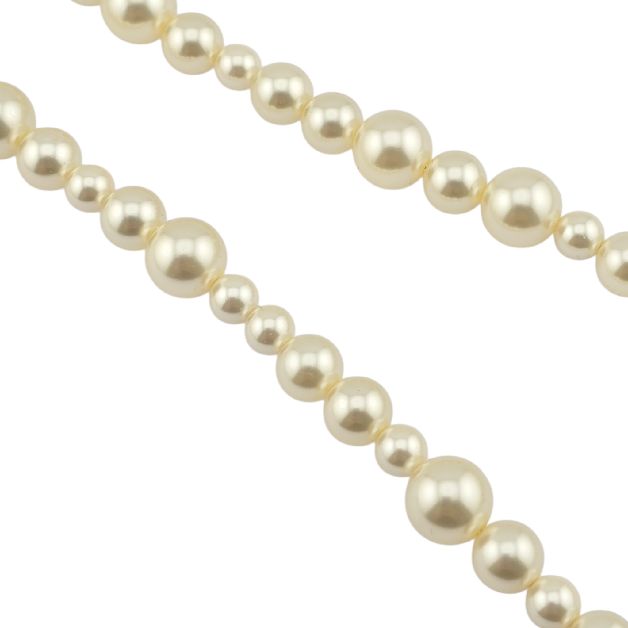 Chanel CC Faux Pearl Crystal Long Floral Necklace 2021 CHANEL