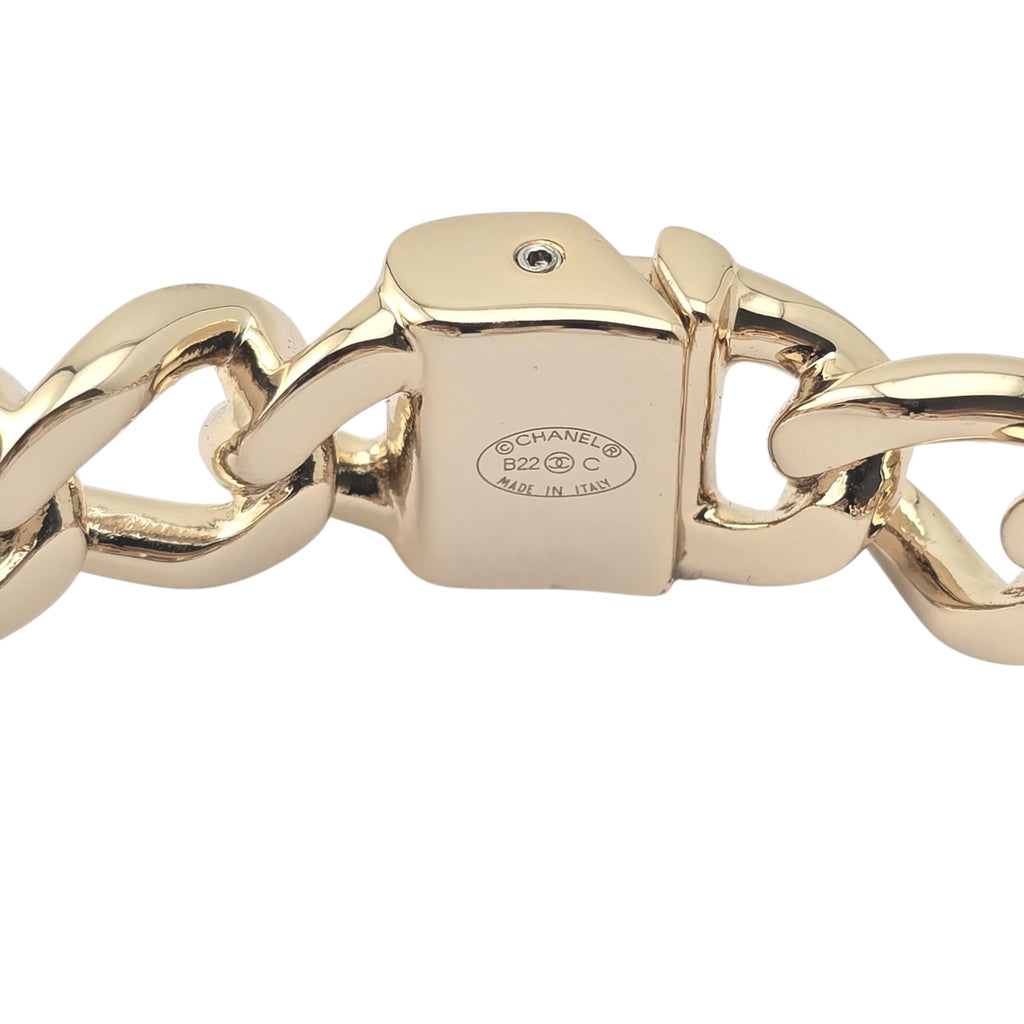 Chanel CC Metal Chain Link Gold Bracelet 2022 CHANEL