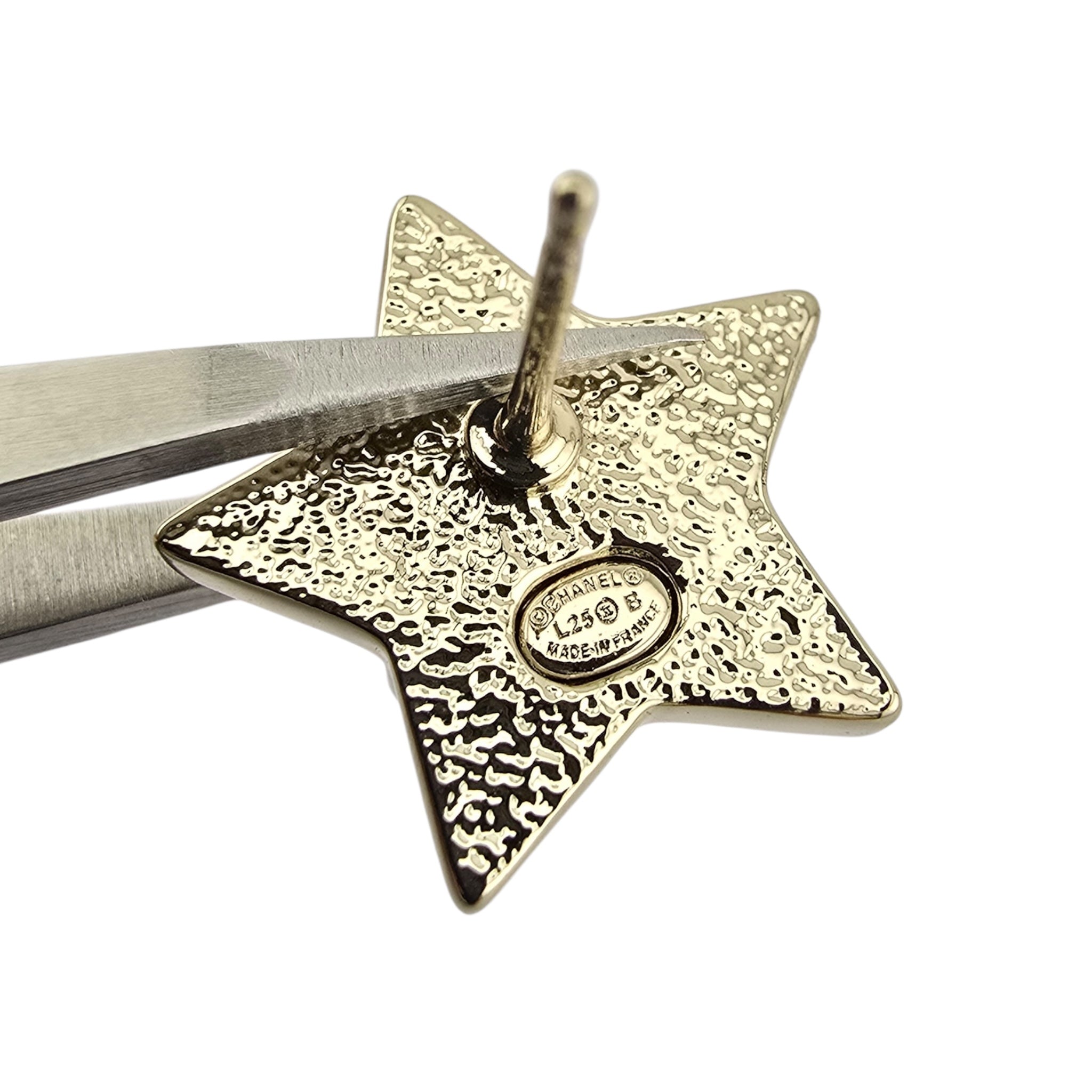 Chanel CC Gold Star Stud Earrings 2025 CHANEL