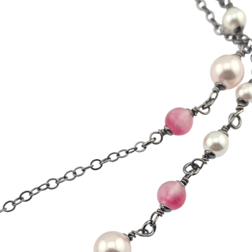 Chanel CC Ruthenium Pink Long Necklace 2025 CHANEL