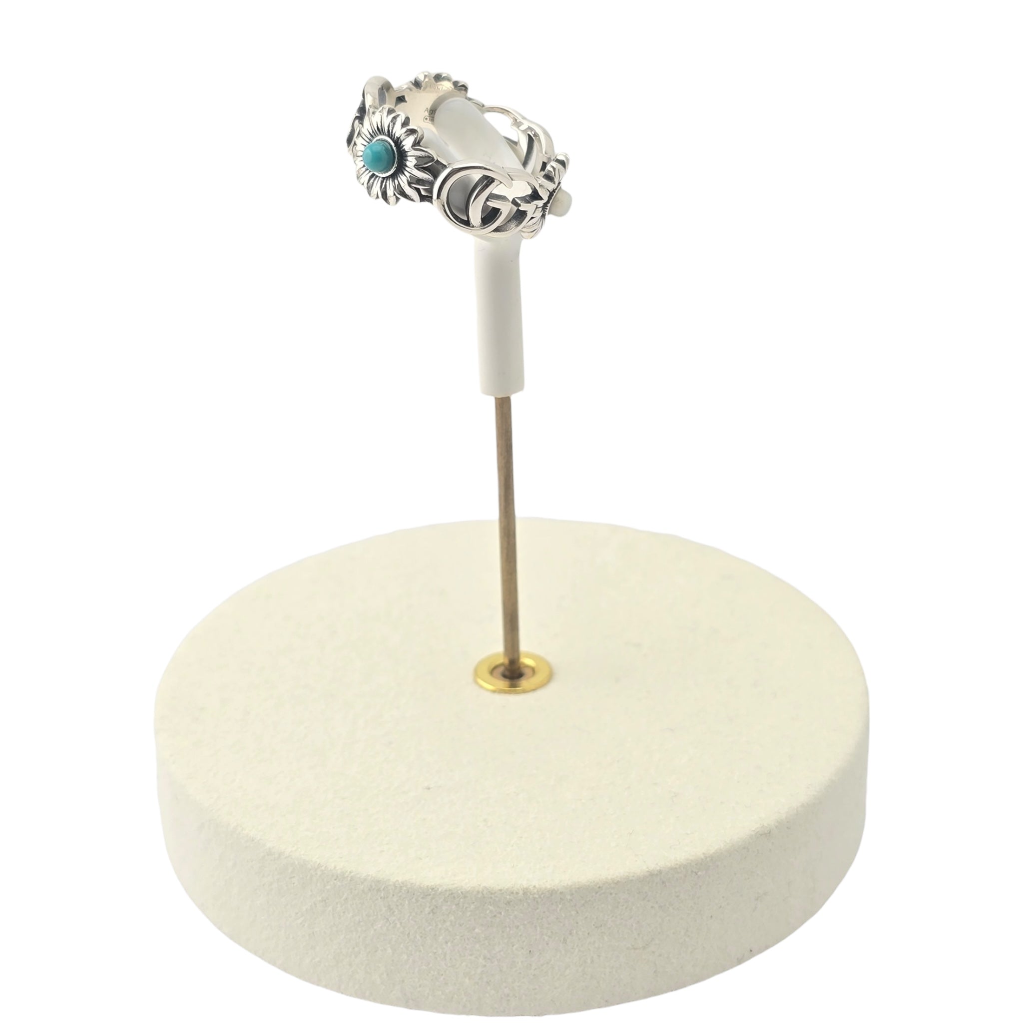 GUCCI GG Marmont Mother of Pearl Silver Ring GUCCI