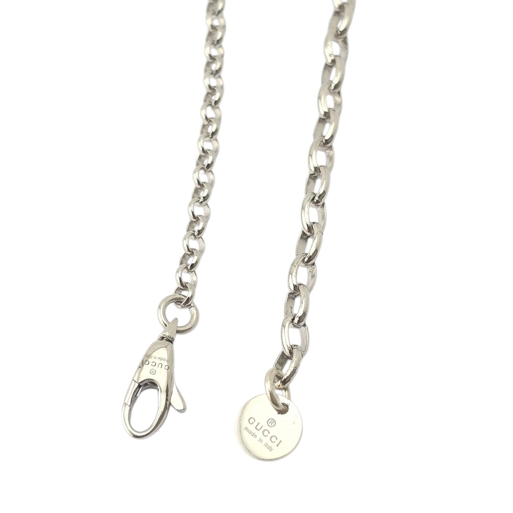 GUCCI GG Icon Twill Sterling Silver Necklace GUCCI