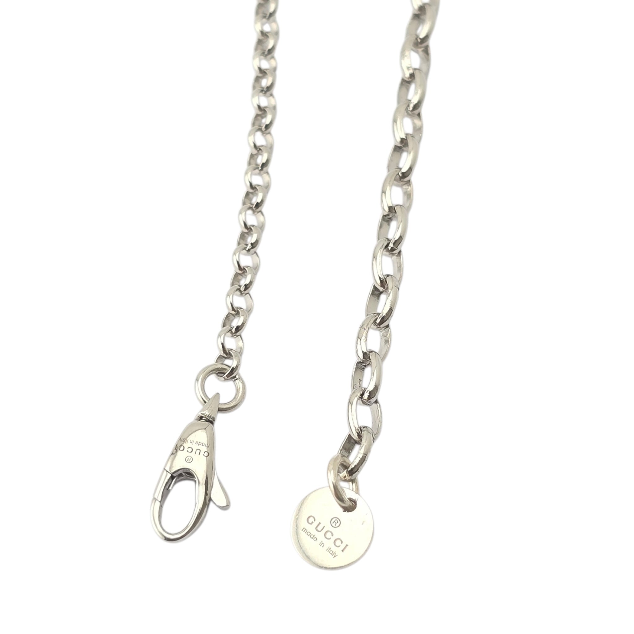 GUCCI GG Icon Twill Sterling Silver Necklace GUCCI