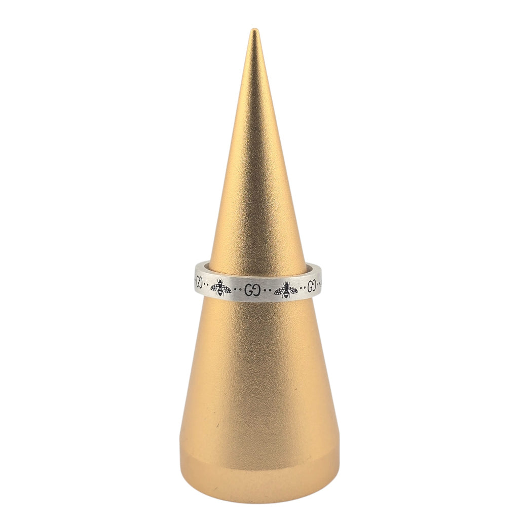 GUCCI GG Bee Motif Sterling Silver Ring GUCCI