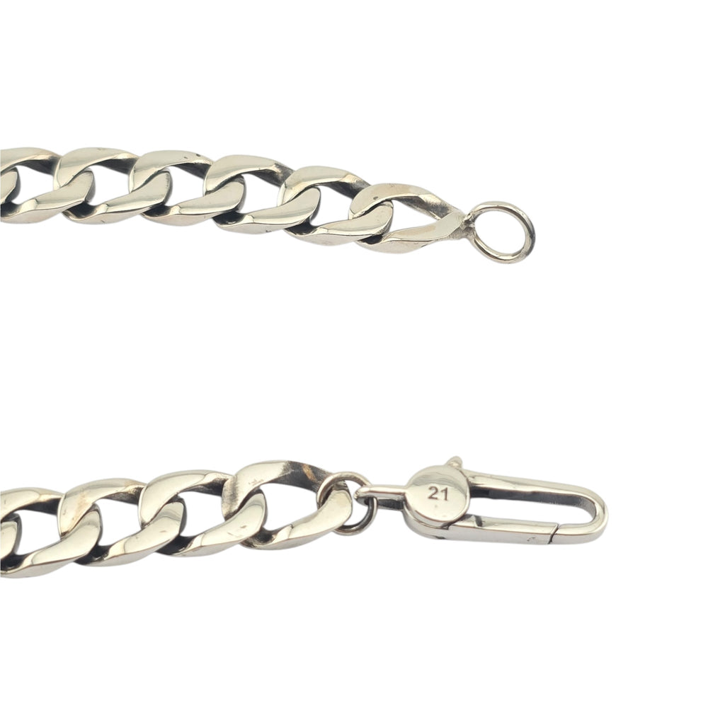 GUCCI Sterling Silver Ghost Bar Plate Link Bracelet GUCCI