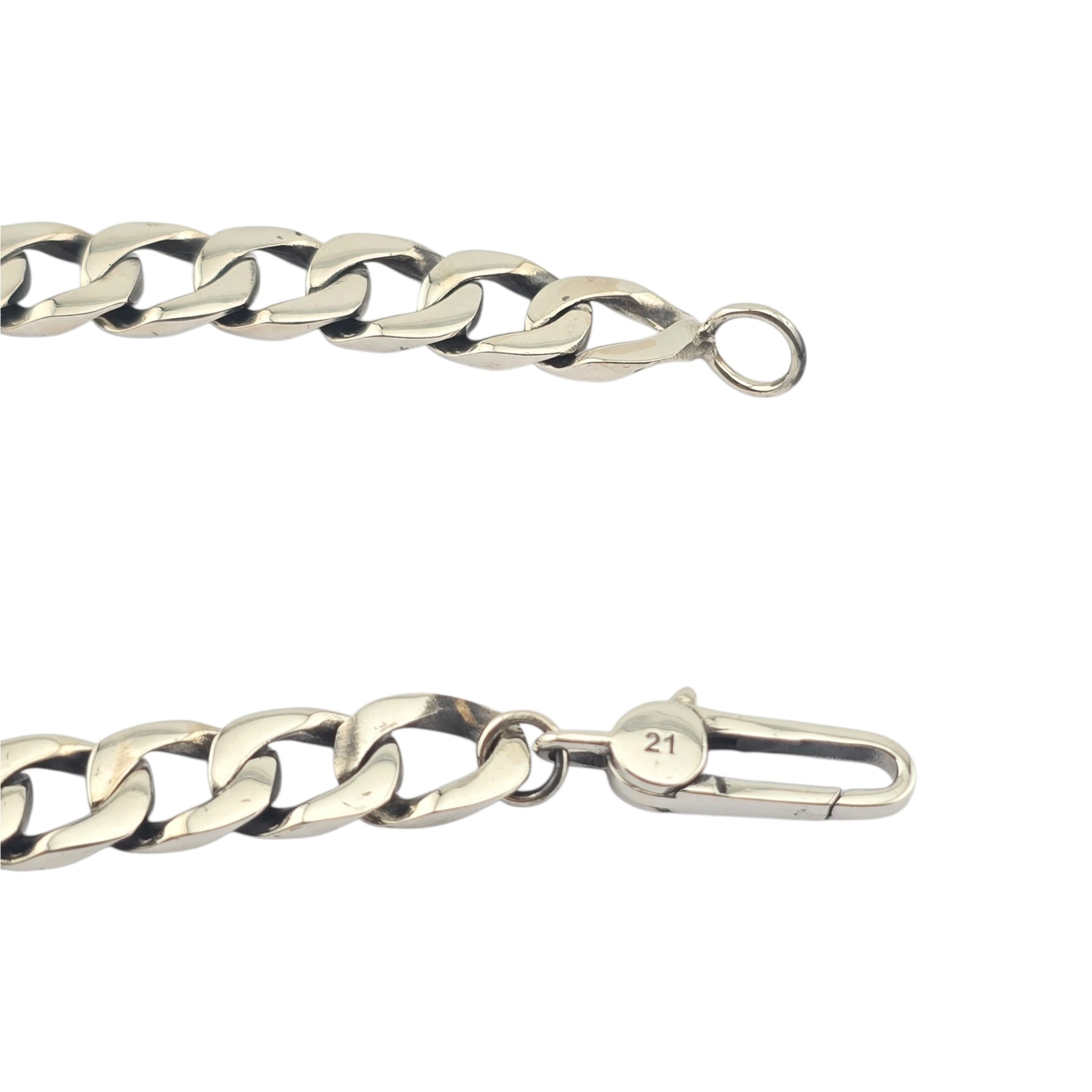 GUCCI Sterling Silver Ghost Bar Plate Link Bracelet GUCCI