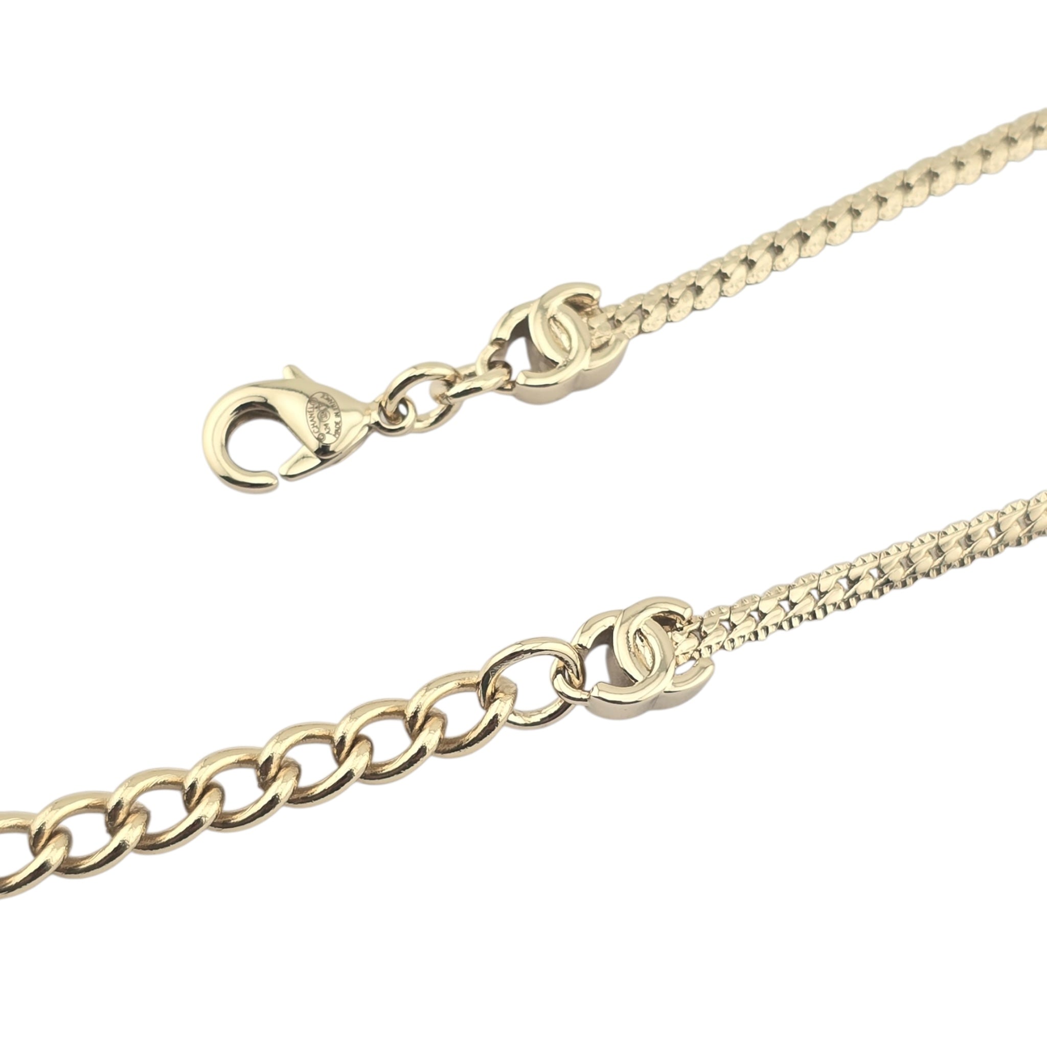 Chanel CC Thin Necklace Gold 2024 CHANEL